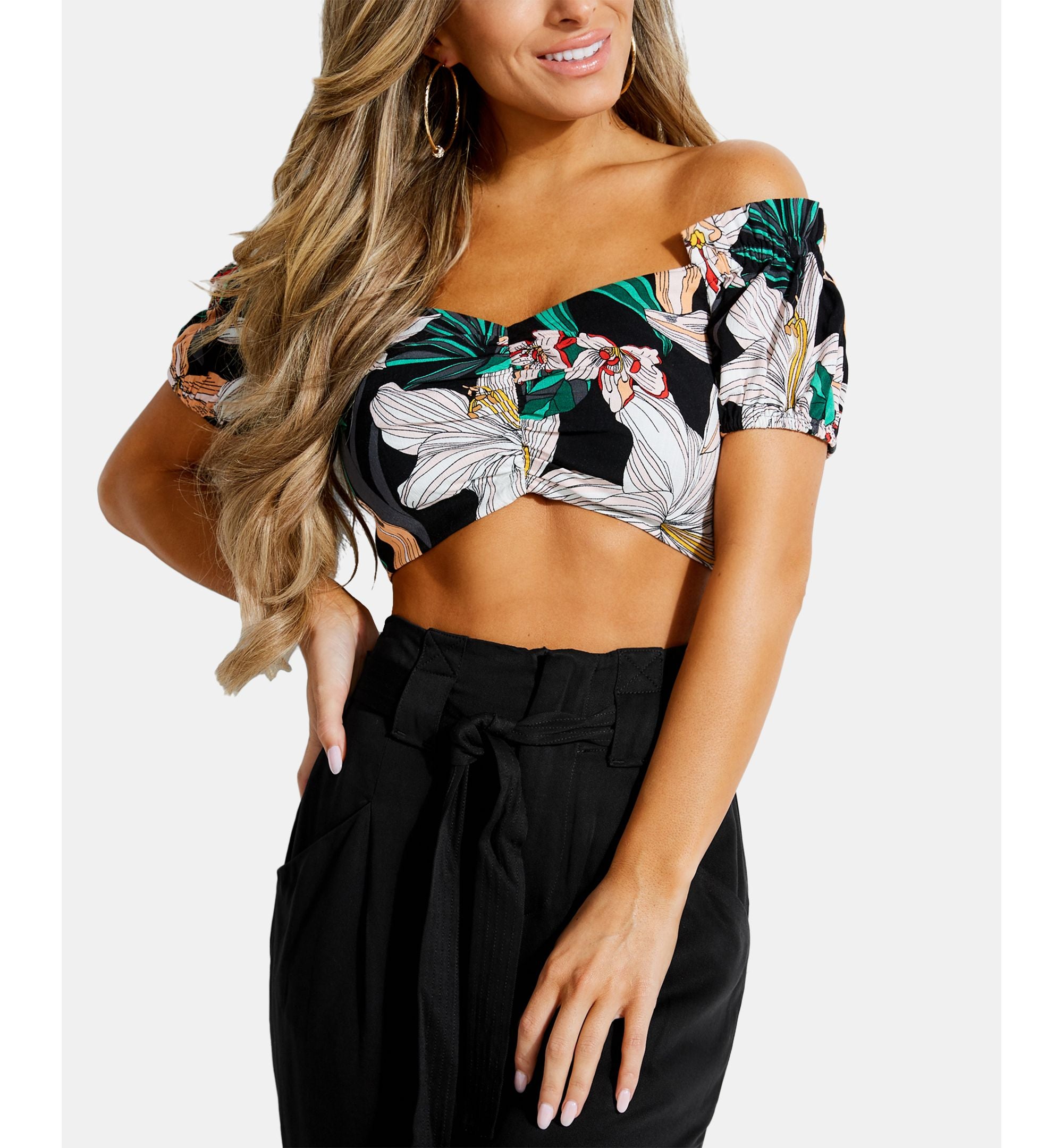 Kamala Off-The-Shoulder Crop Top