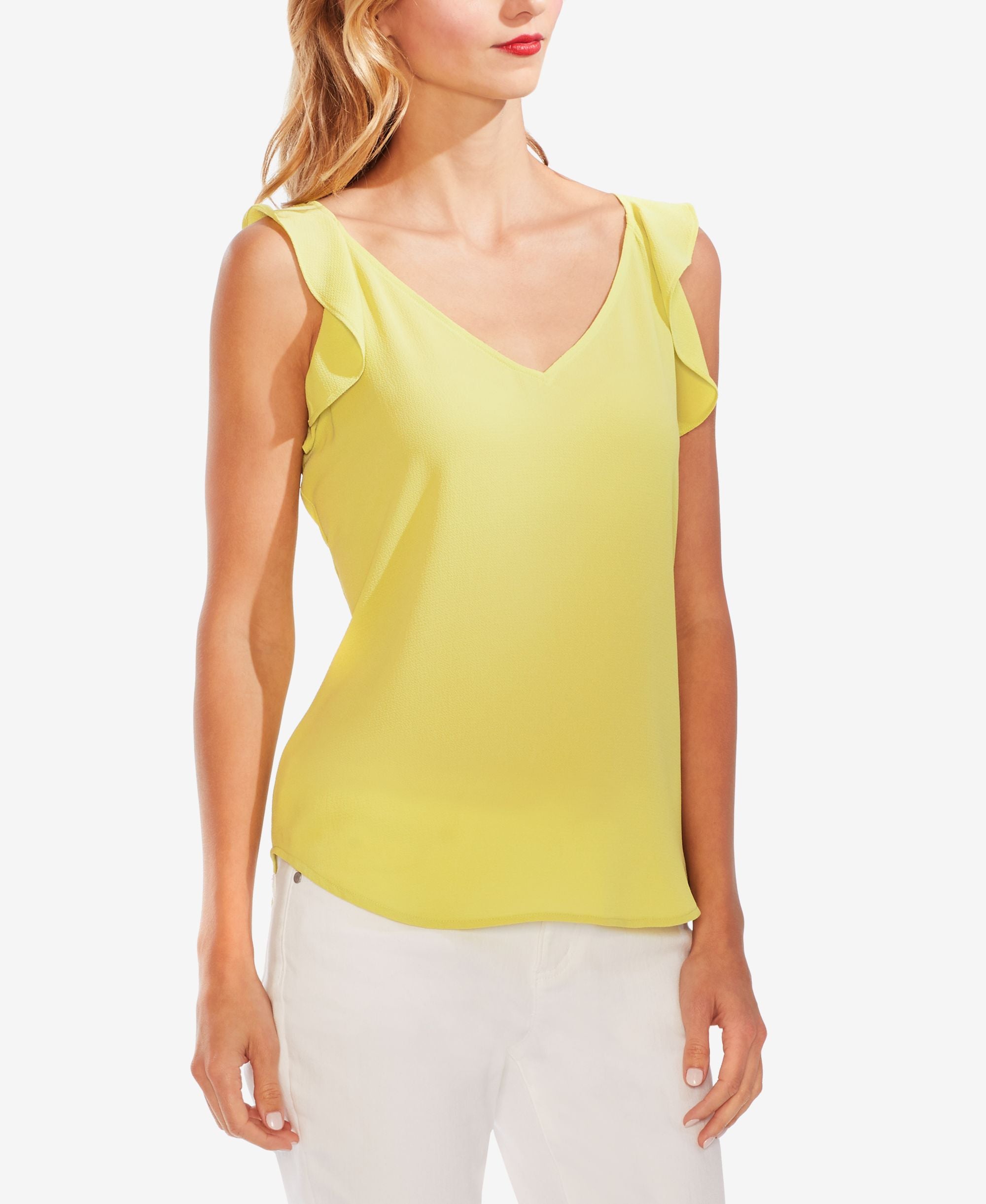 Vince Camuto Flutter Sleeve Top