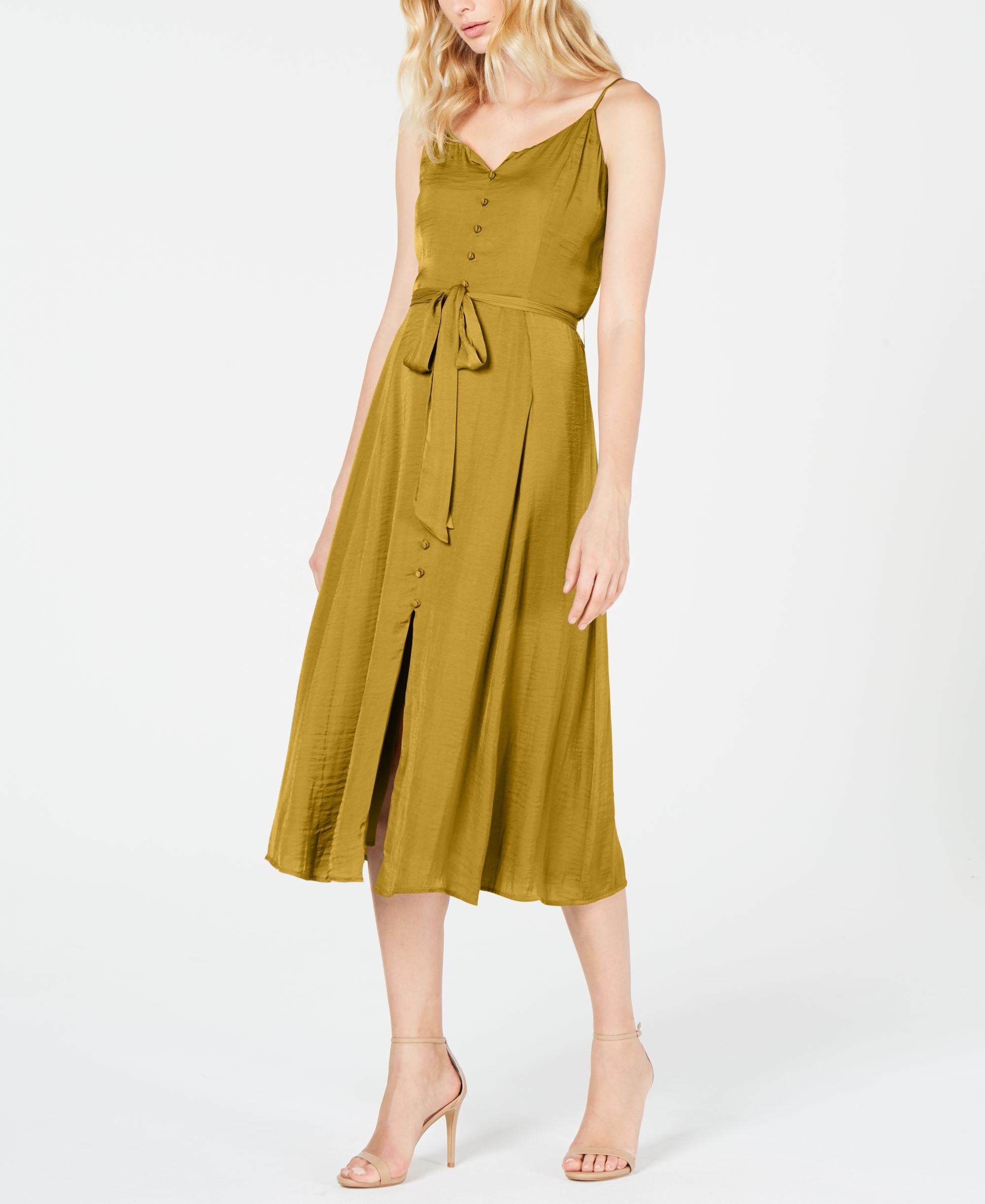 Rumple Button-Front Dress