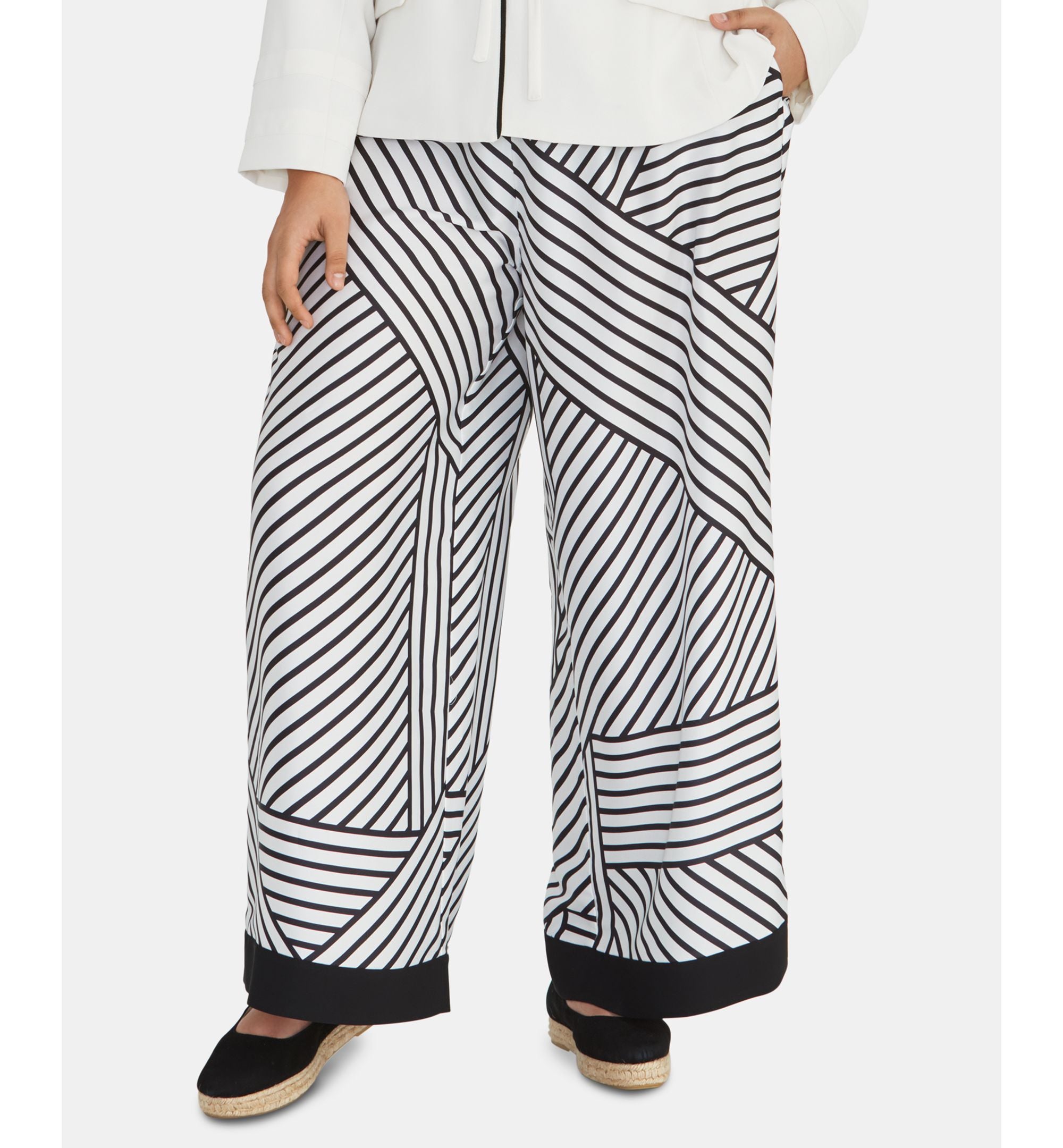 Plus Size Adalia Printed Wide-Leg Pants