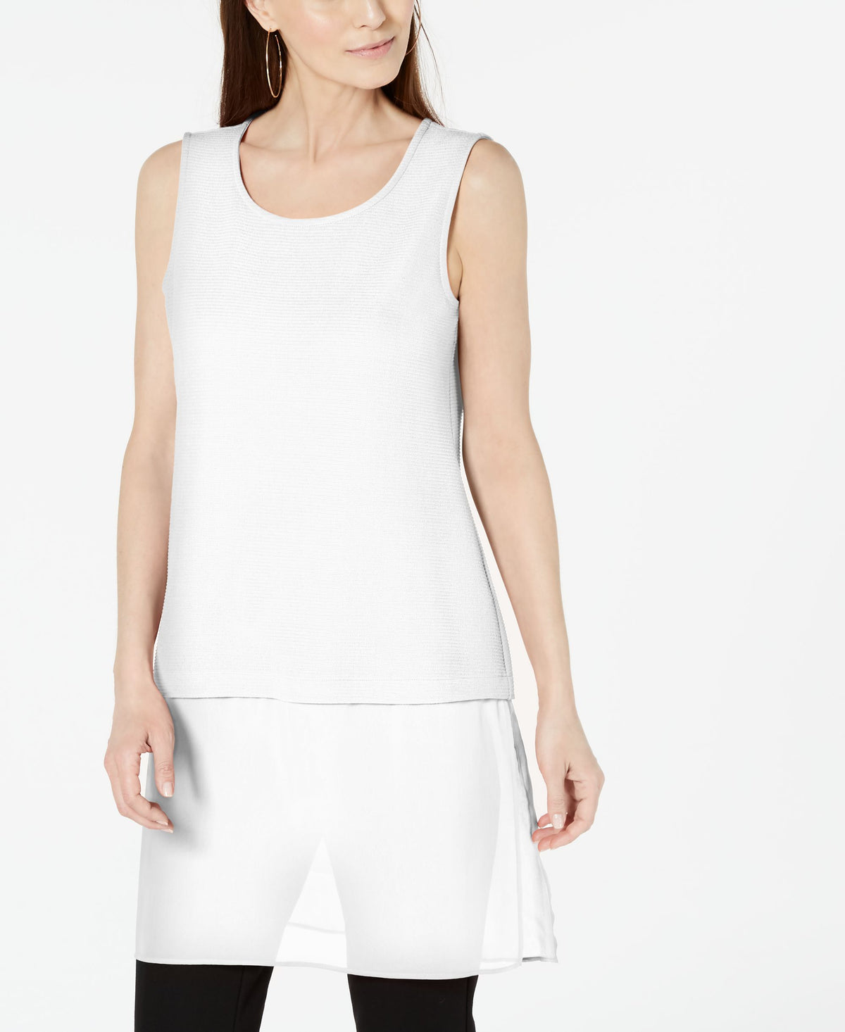 Woven-Hem Tunic