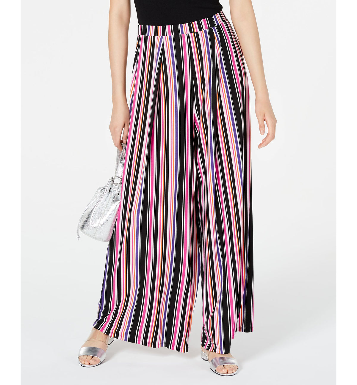 Printed Wide-Leg Pants