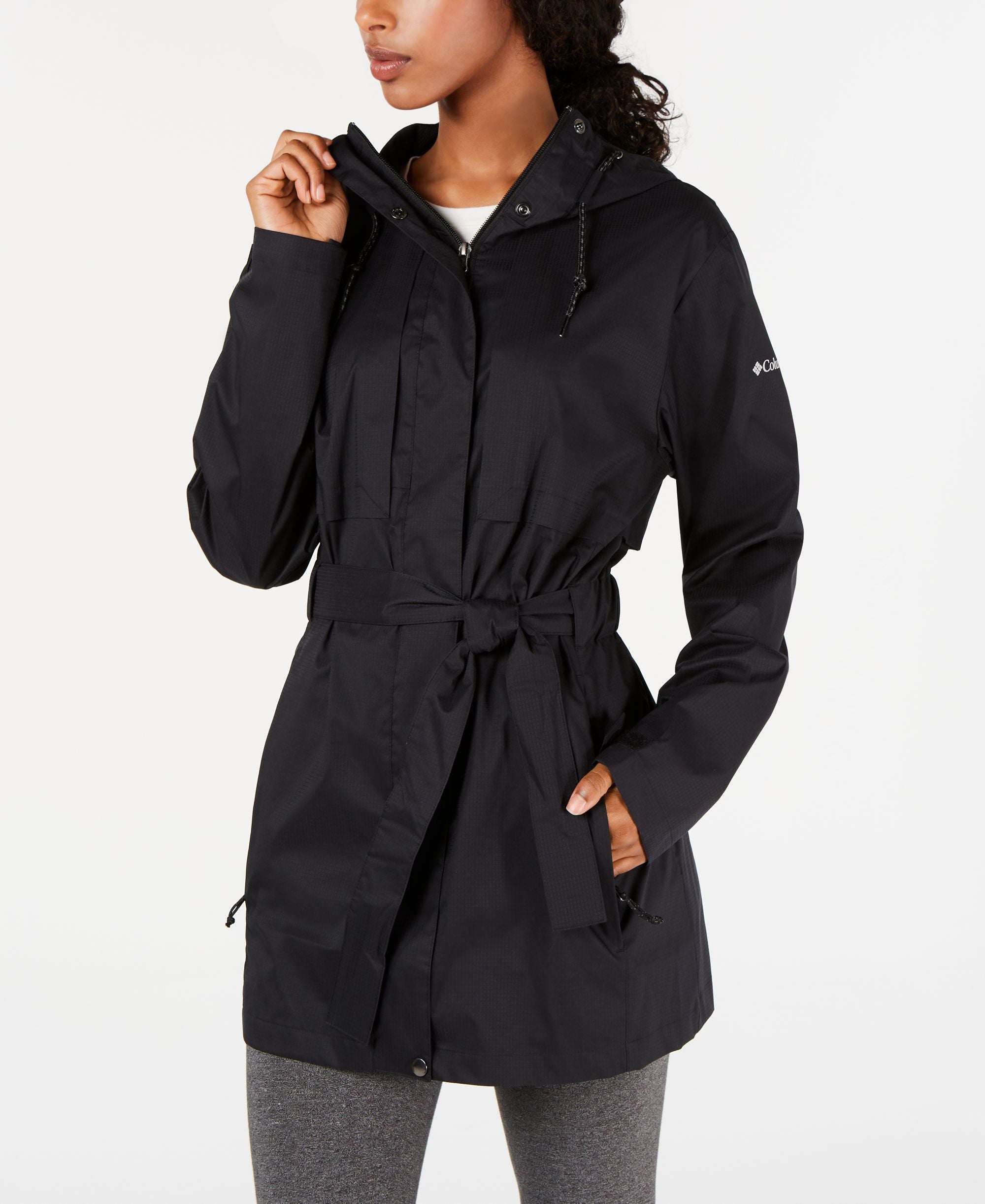 Columbia Womens Pardon My Trench Water Resistant Rain Jacket