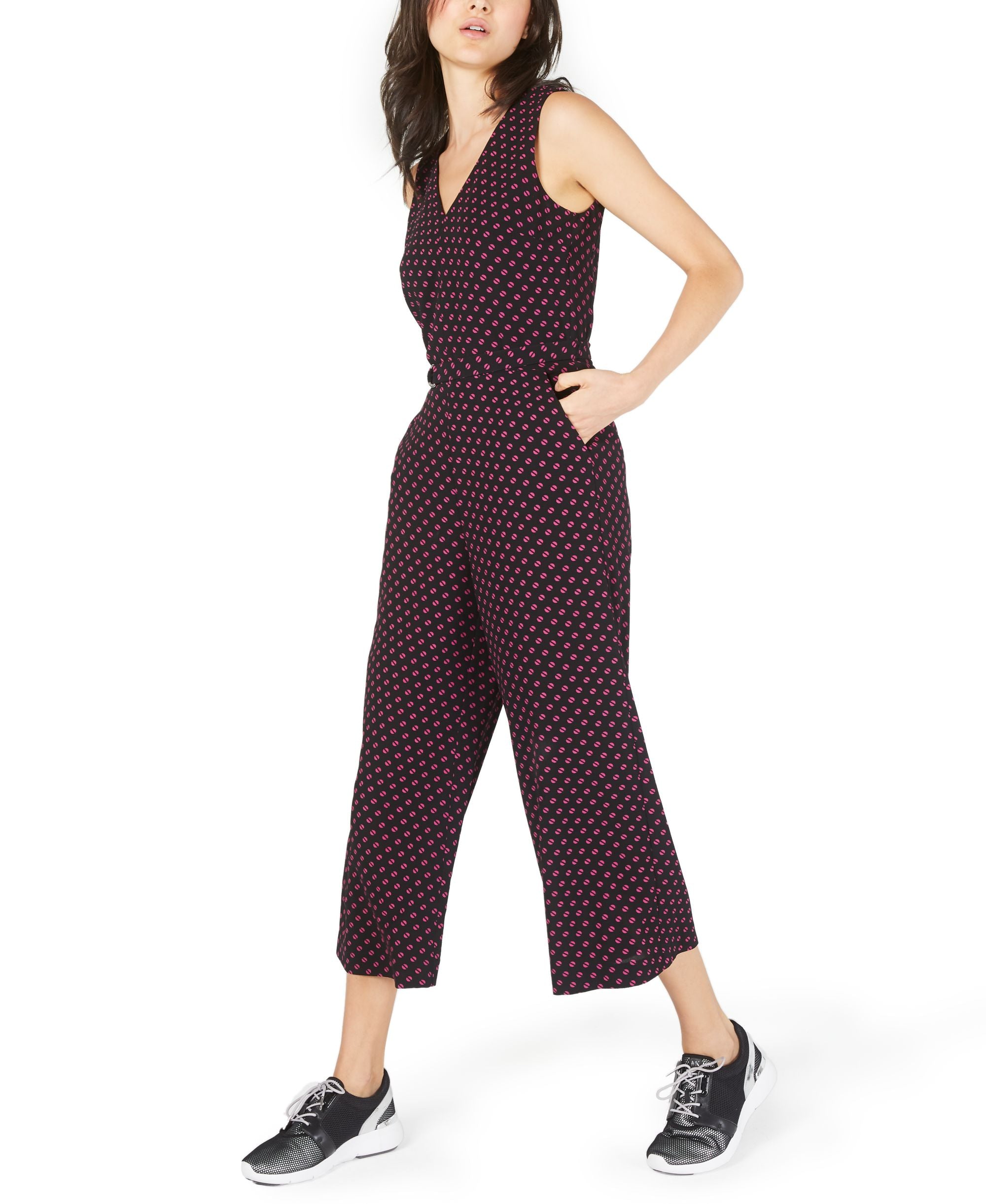Michael Michael Kors Printed Cropped Jumpsuit