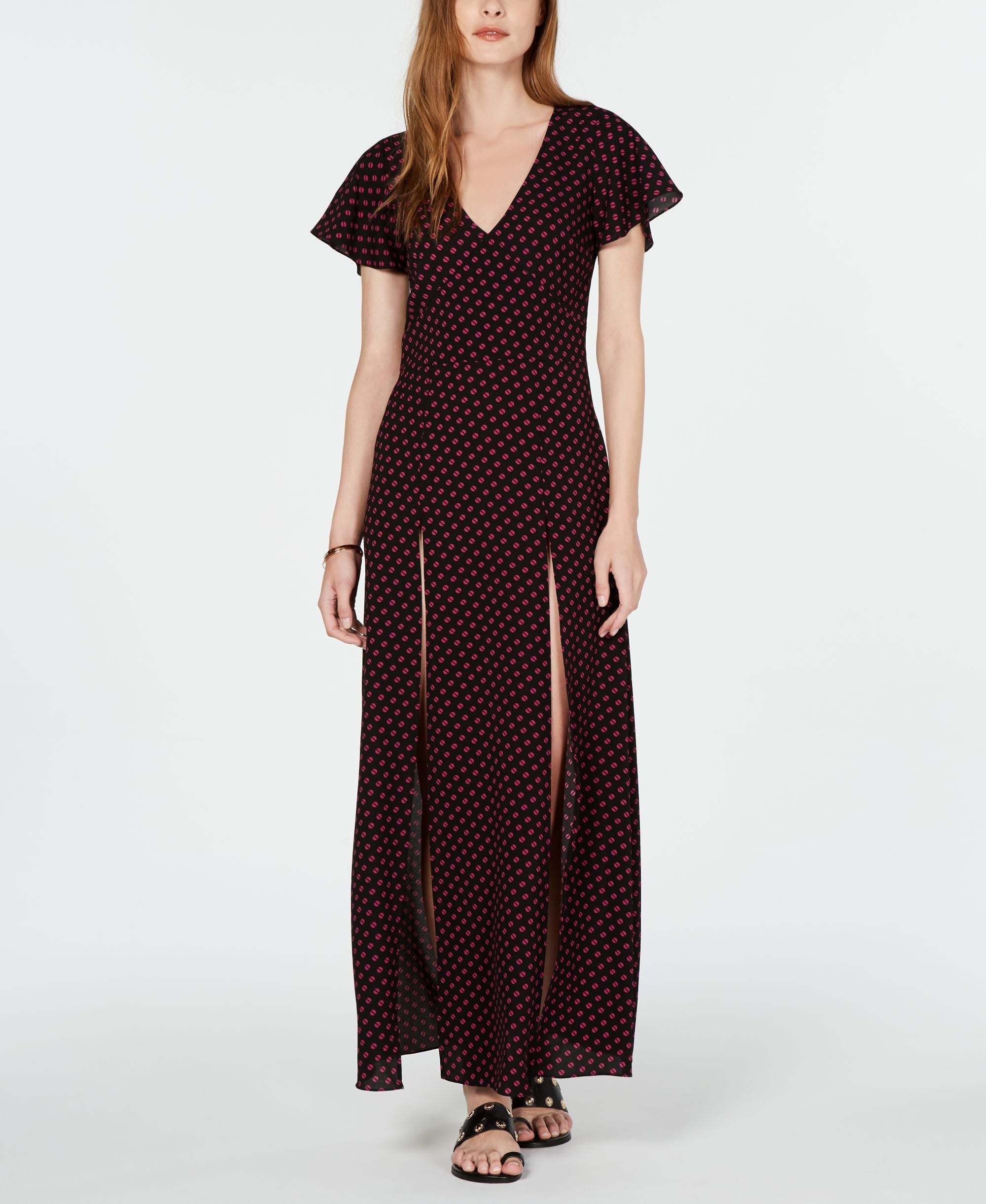 Michael Michael Kors Printed High Slit Dress