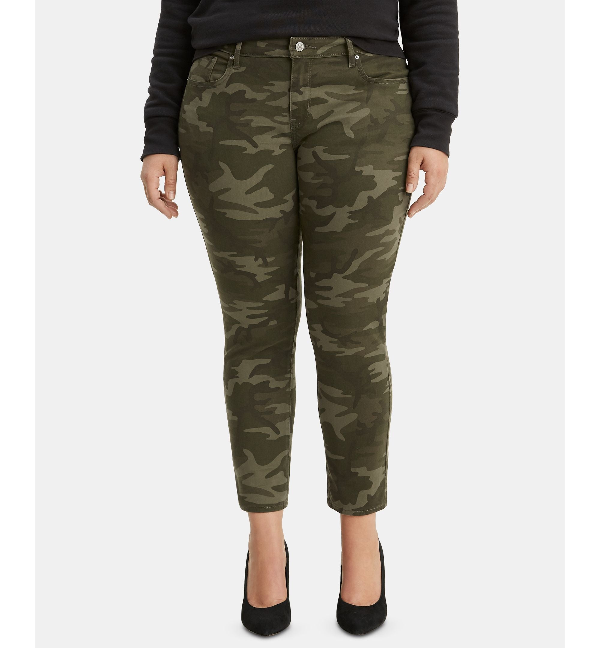 Levis Trendy Plus Size 711 Camo Print Skinny Jeans
