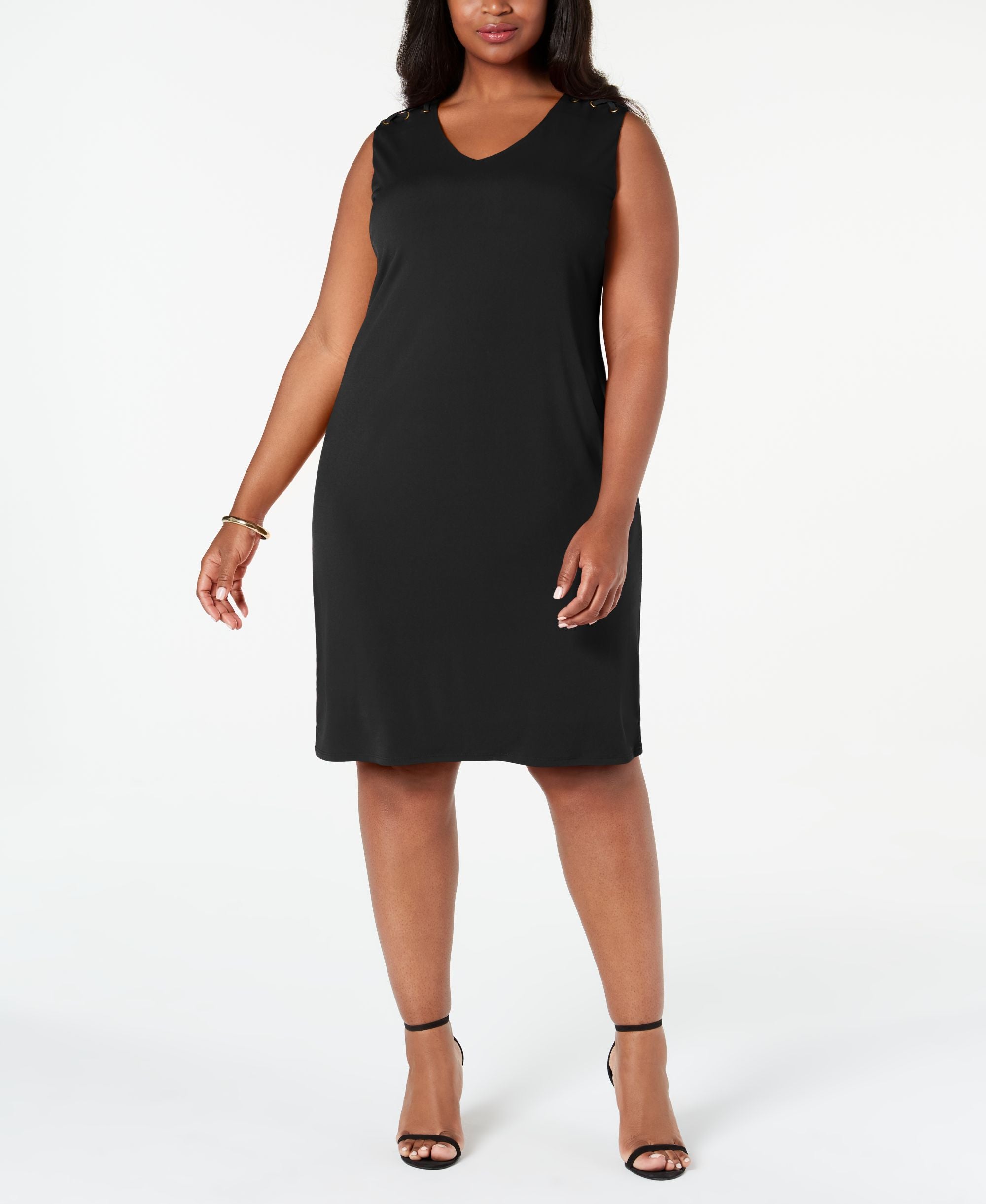 JM Collection Plus Size Grommet Shoulder Sheath Dress
