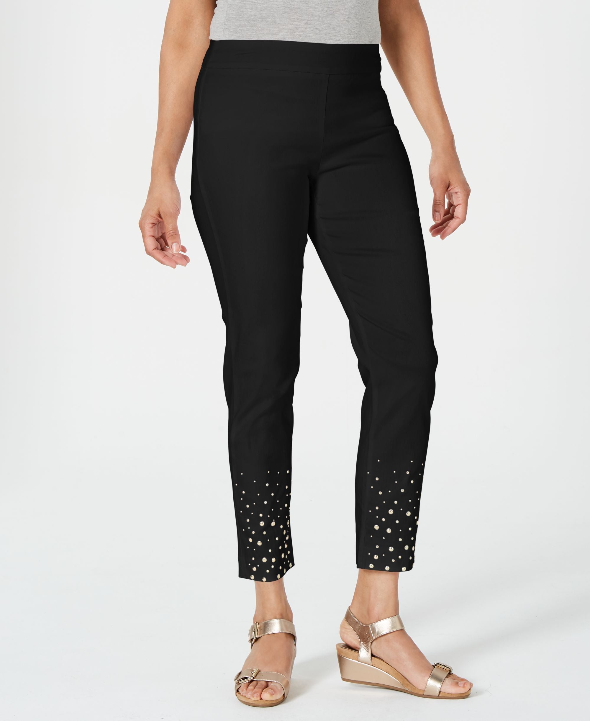 JM Collection Embellished Pull On Pants