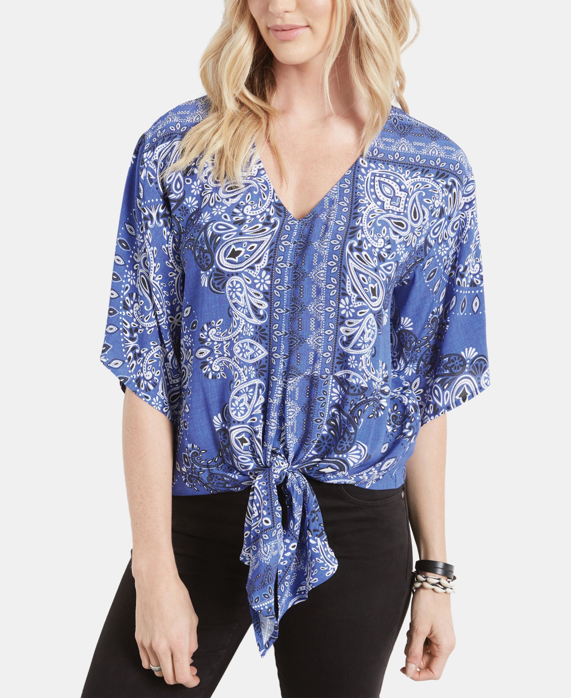 Karen Kane Tie Front Top