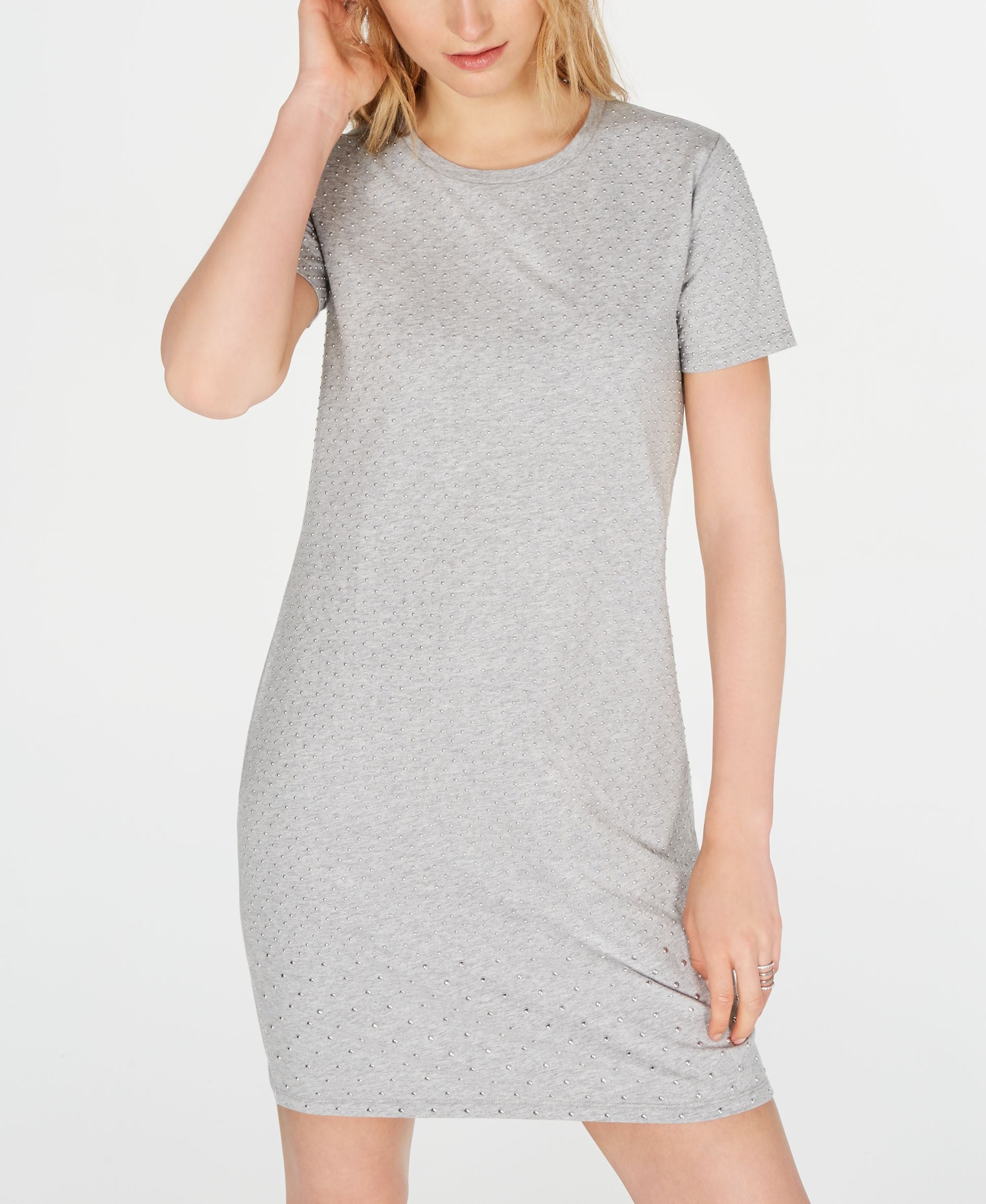 Michael Michael Kors Mini Studded Cotton T-Shirt Dress
