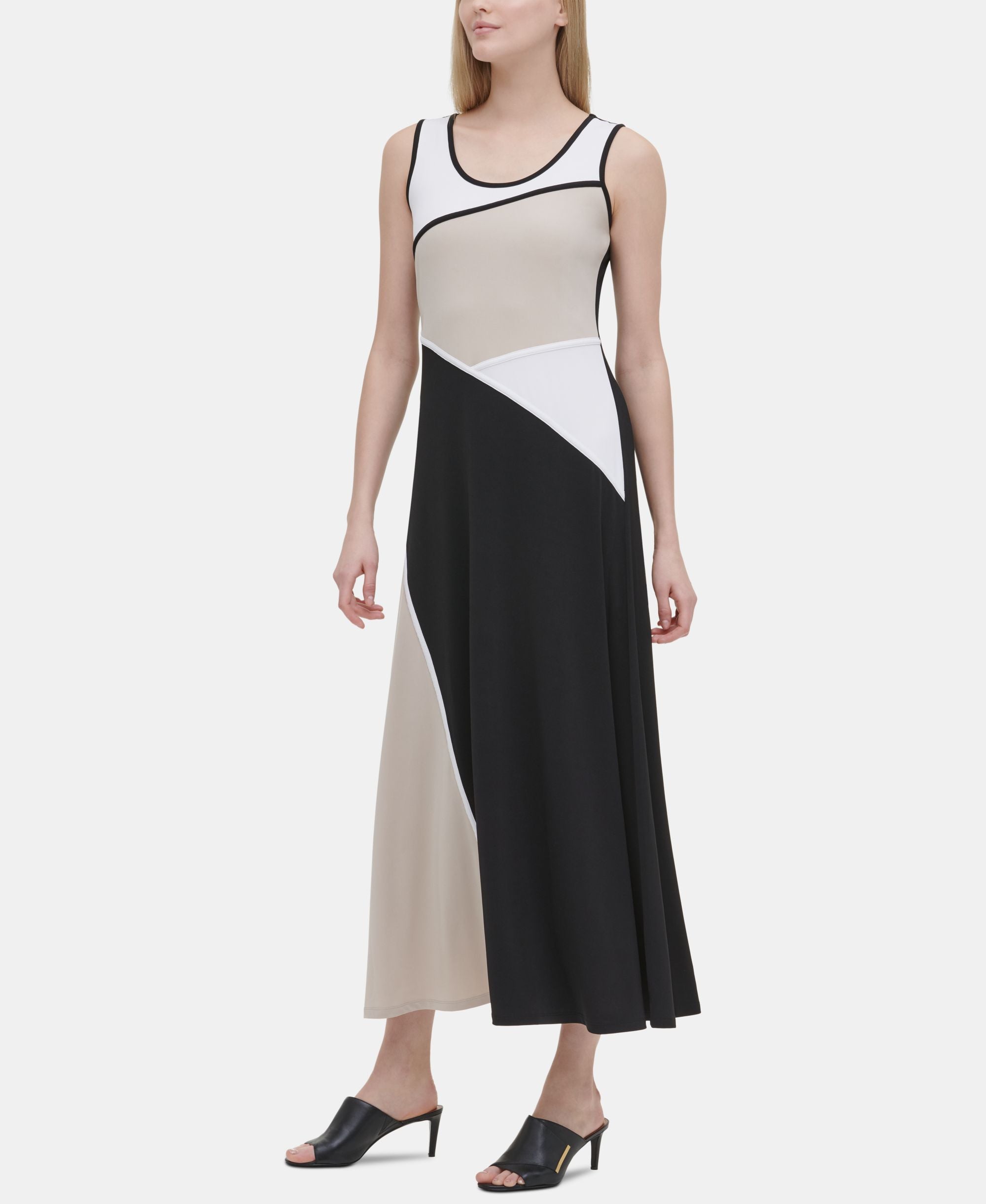 Calvin Klein Colorblocked Maxi Dress