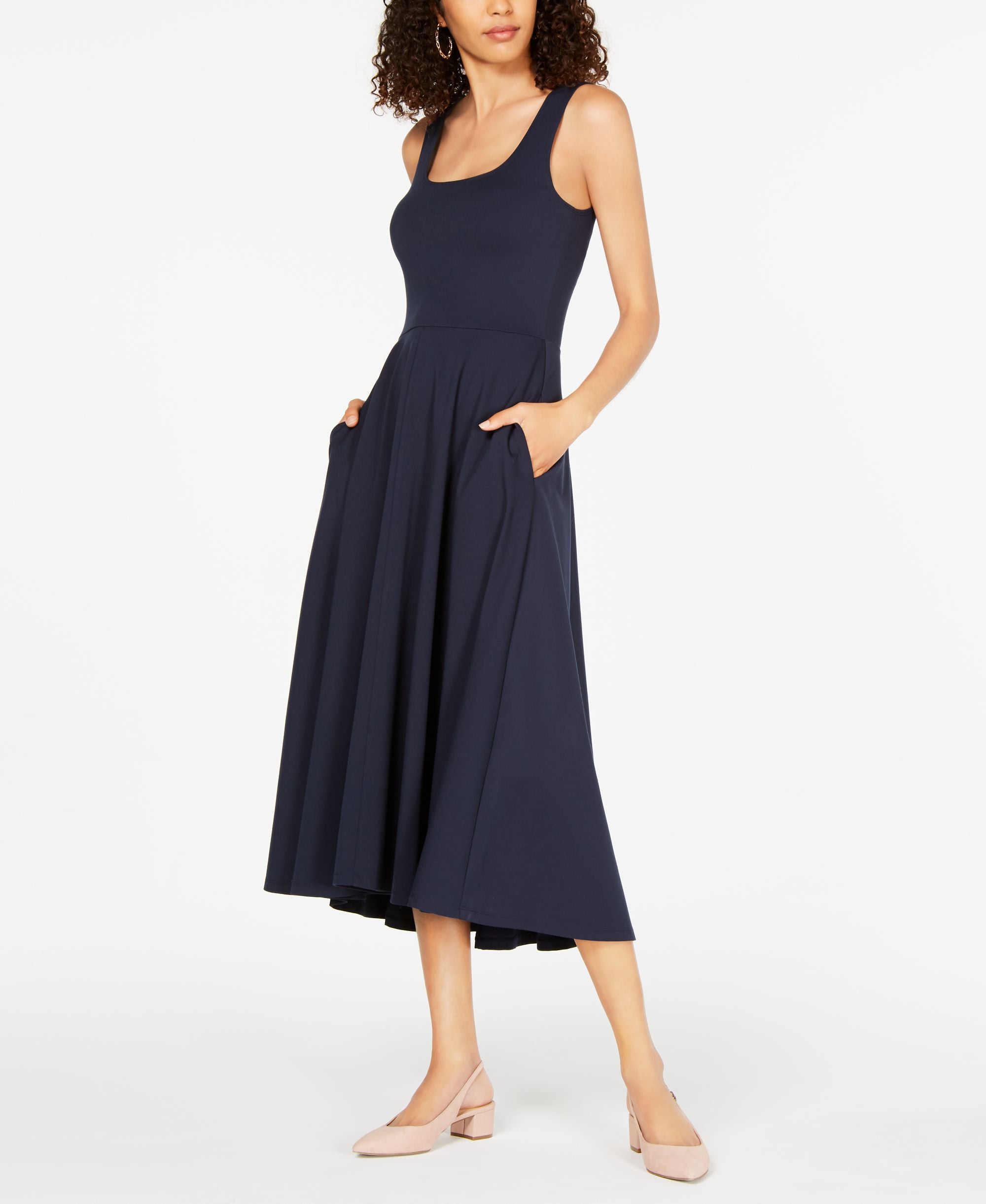 Alfani Petite Fit Flare Midi Dress