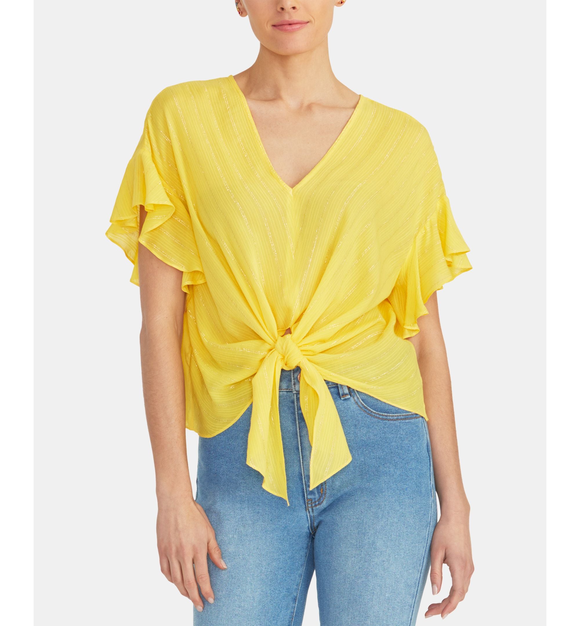Rachel Rachel Roy Zinnia Tie Front Top