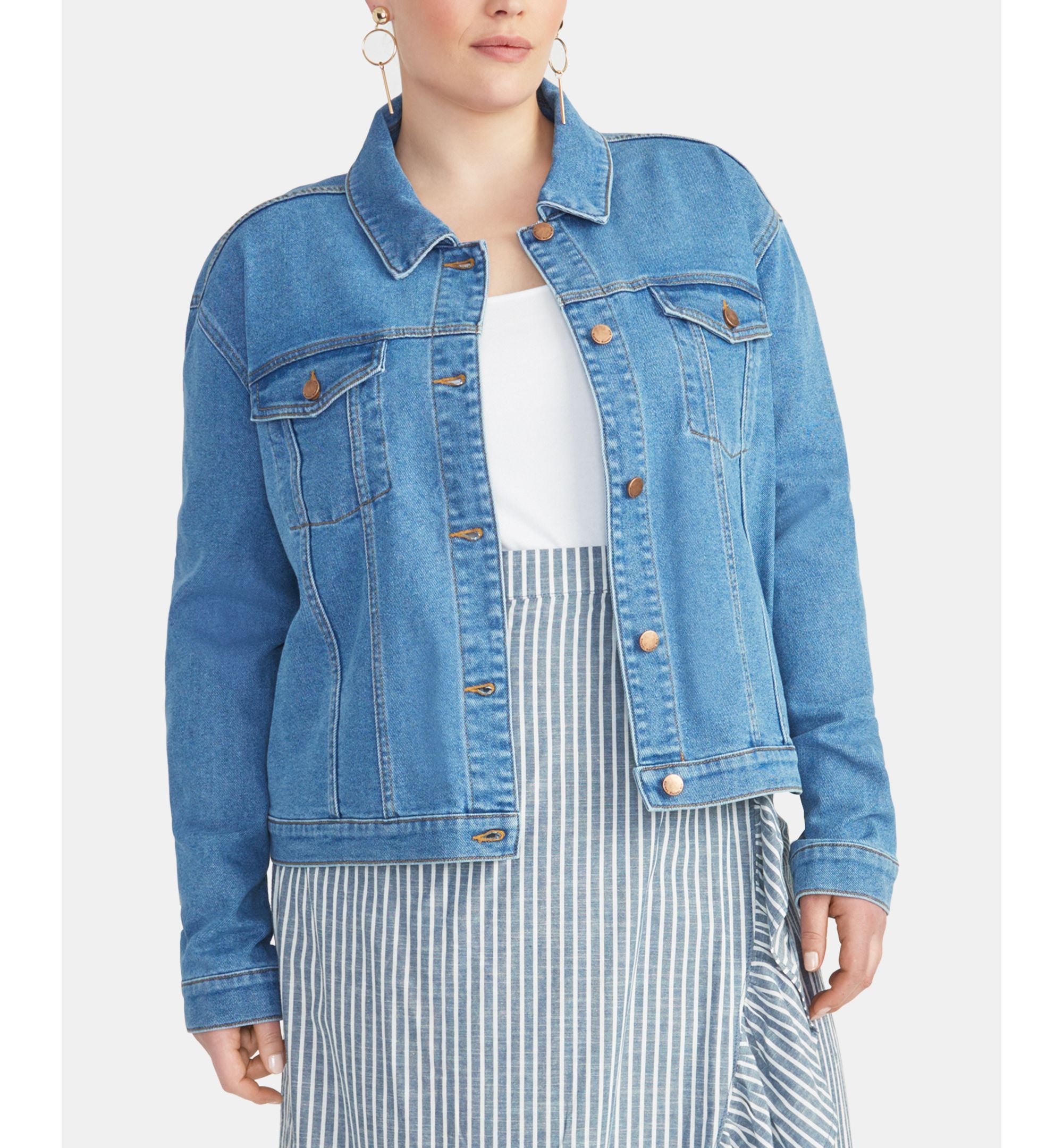 Trendy Plus Size Kerrie Denim Jacket