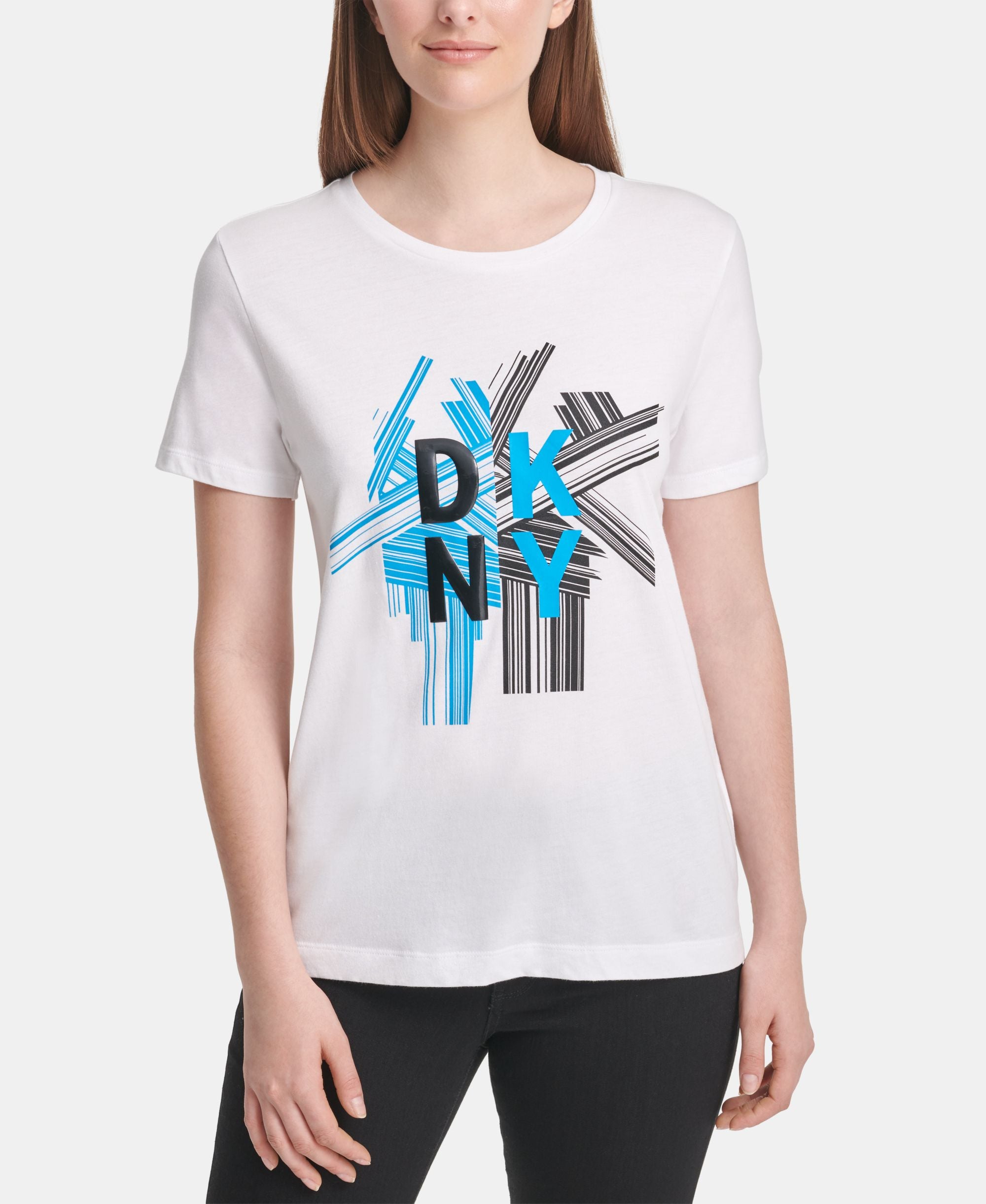DKNY Crewneck Logo Print T-Shirt