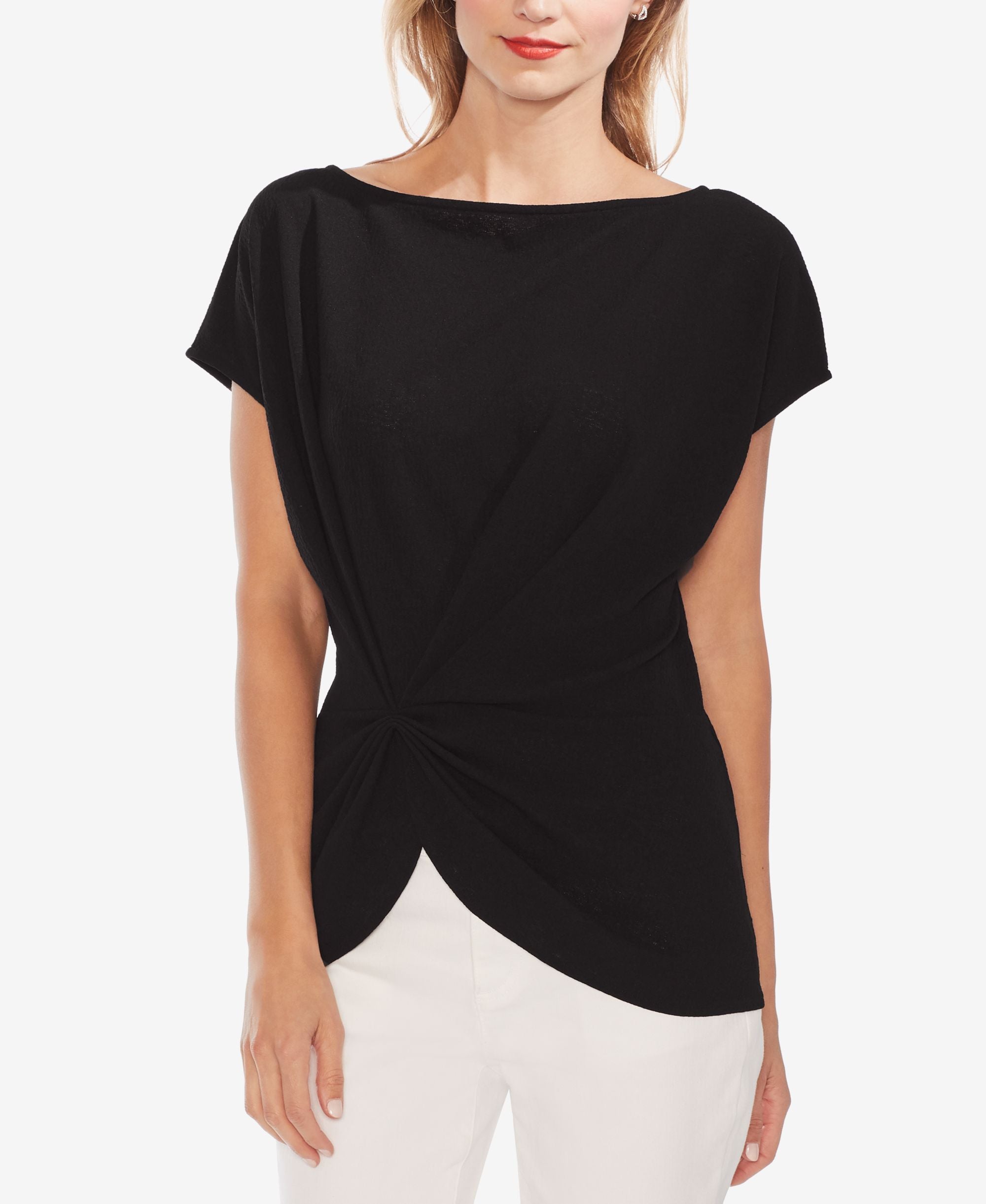 Vince Camuto Boat Neck Side Cinched Top