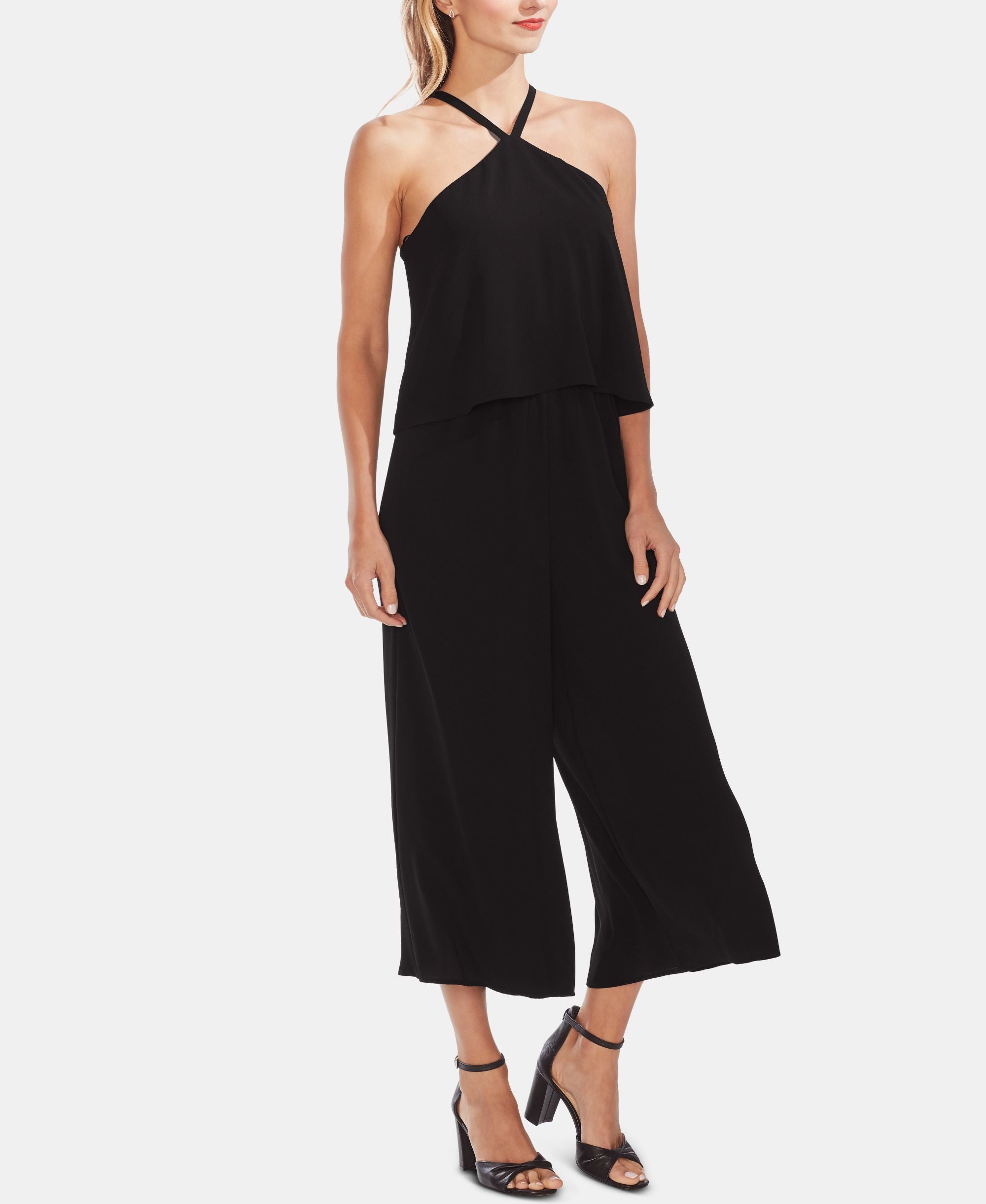 Vince Camuto Wide Leg Halter Neck Jumpsuit