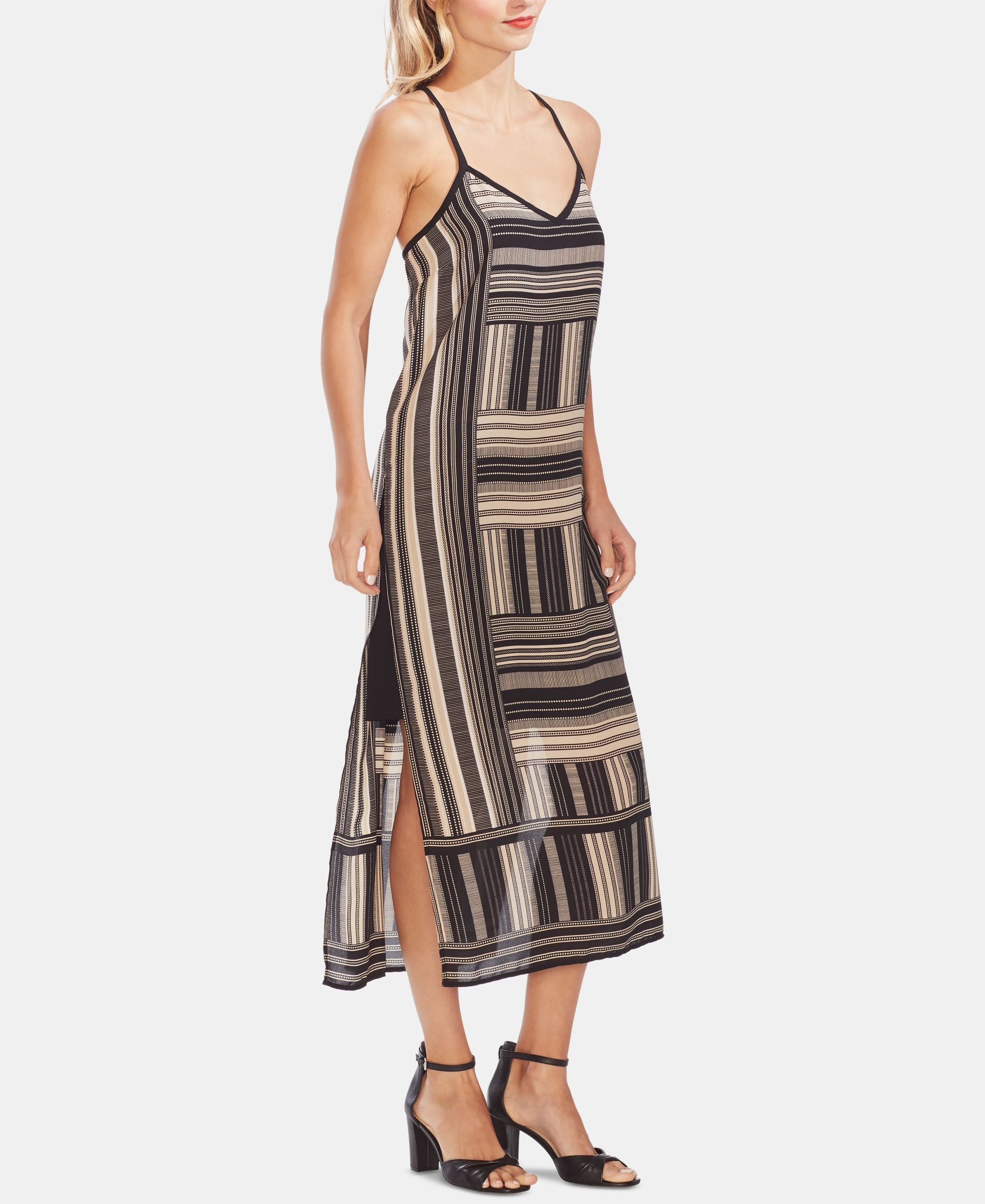 Vince Camuto Printed Cross Back Dress