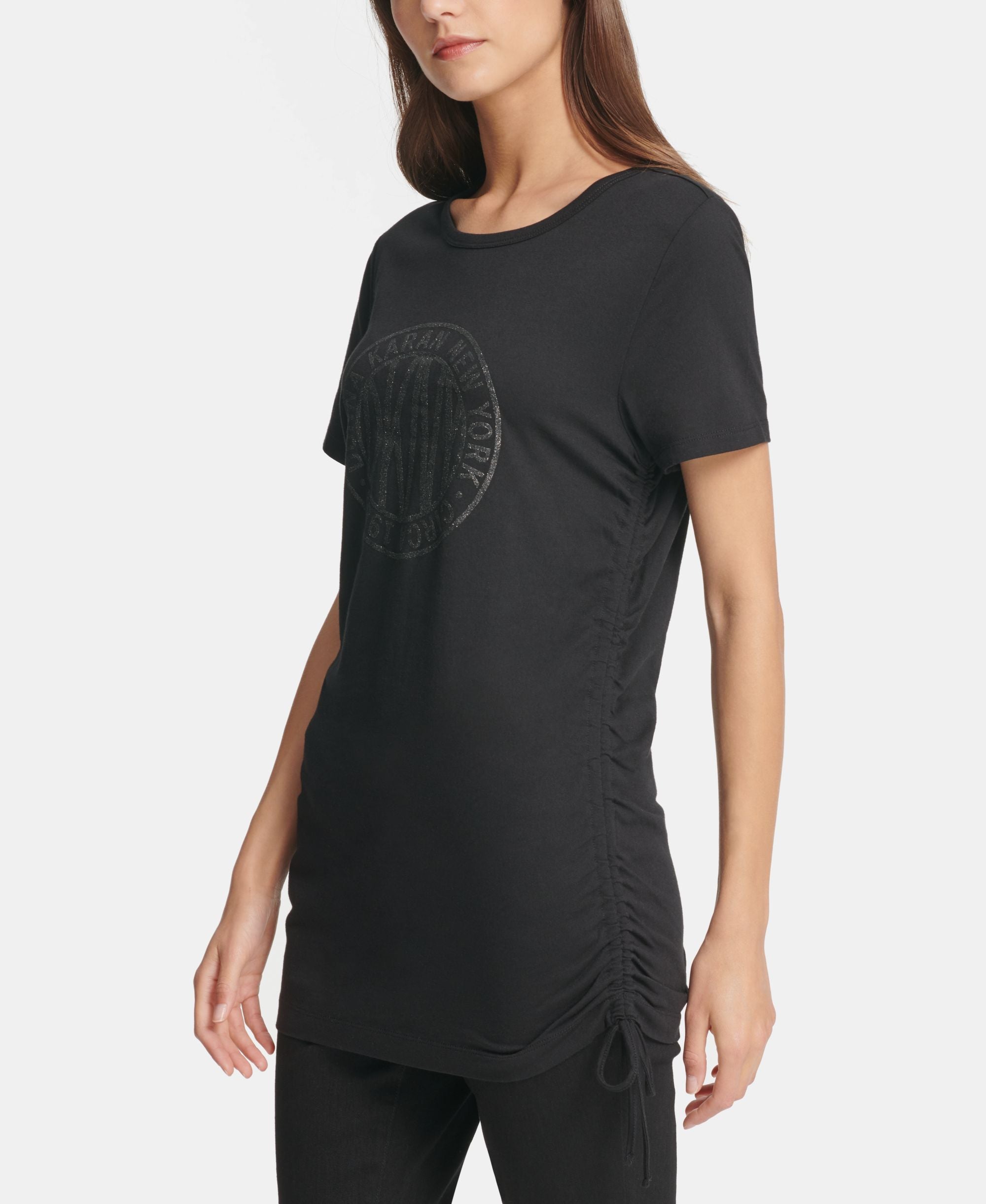 DKNY Ruched Logo Top
