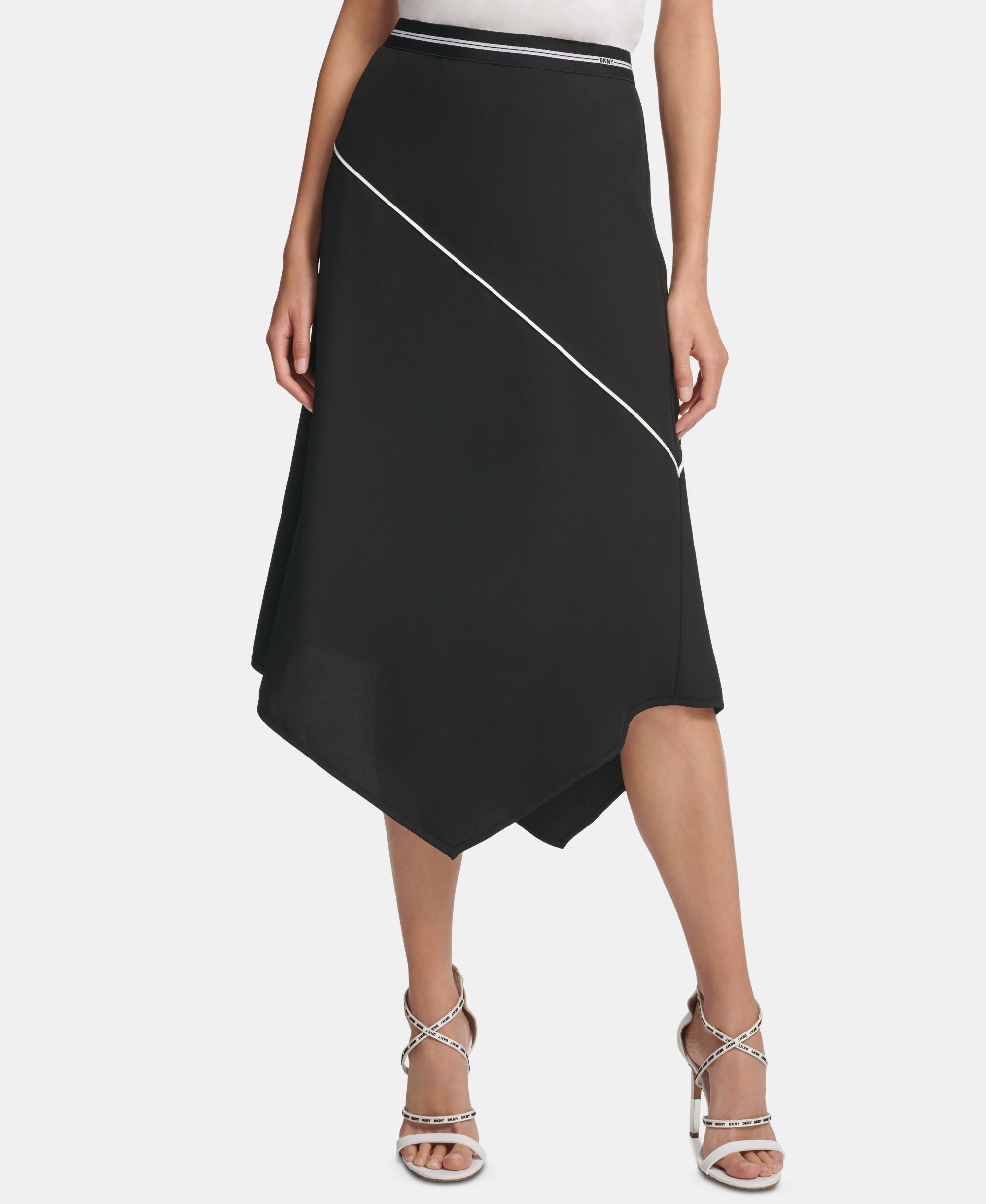 DKNY Asymmetrical Midi Skirt