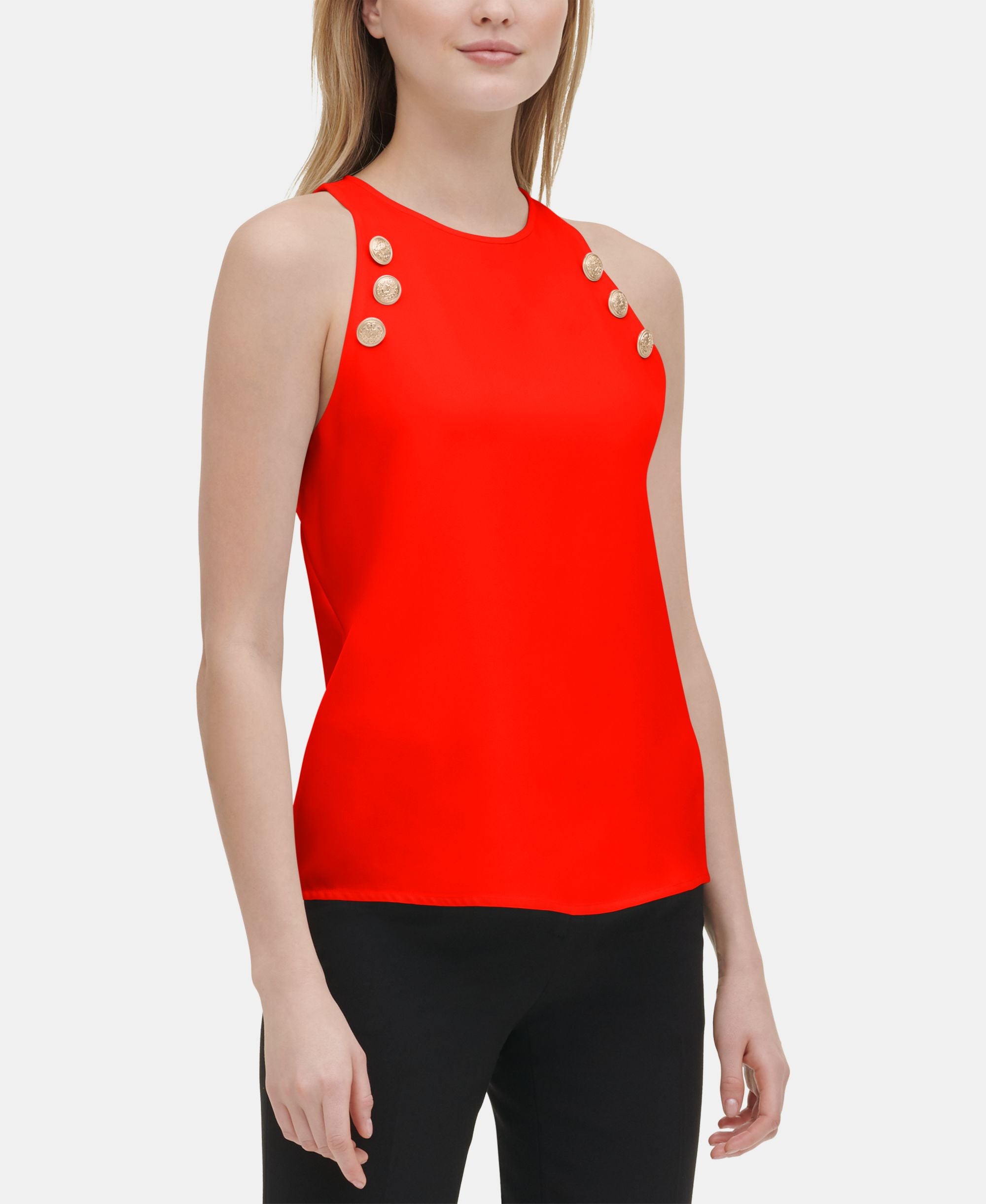 Button-Detail Tank Top