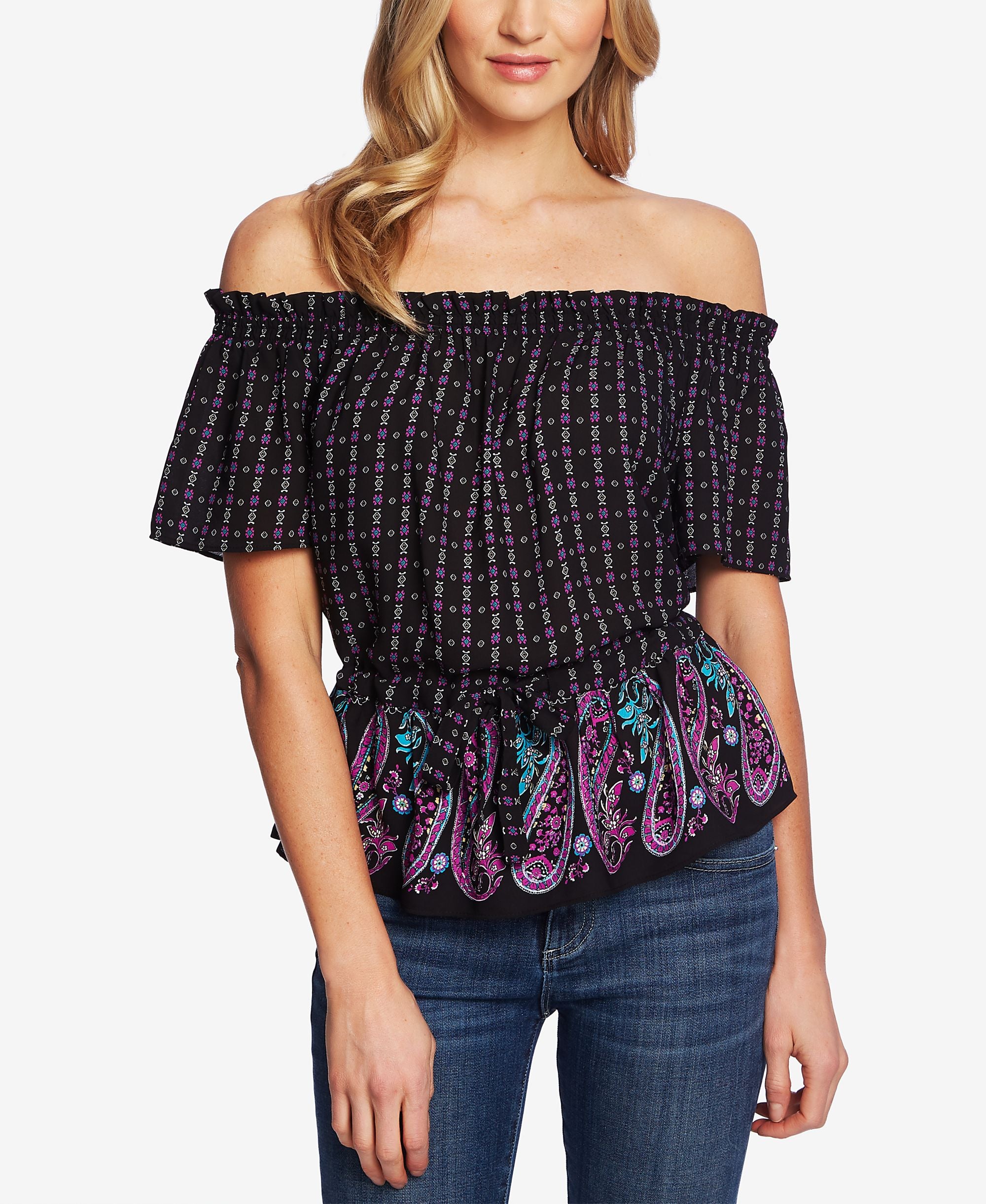 Printed Off-The-Shoulder Top
