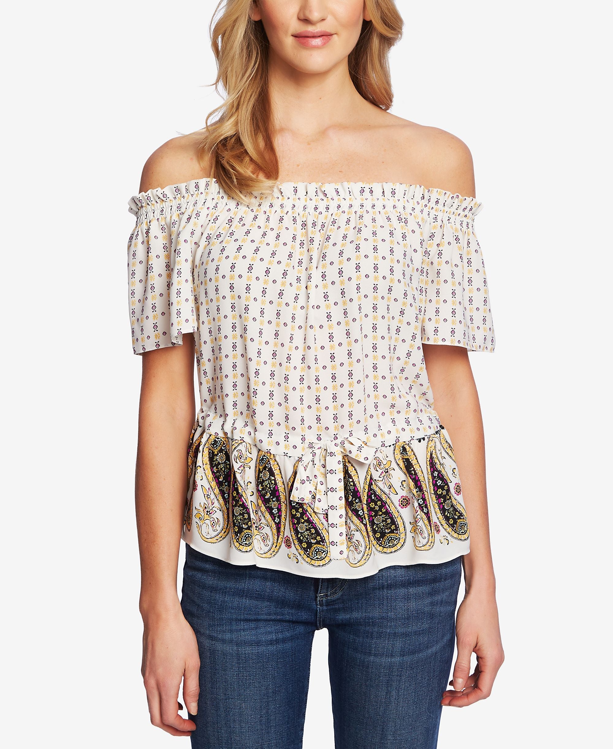 Printed Off-The-Shoulder Top
