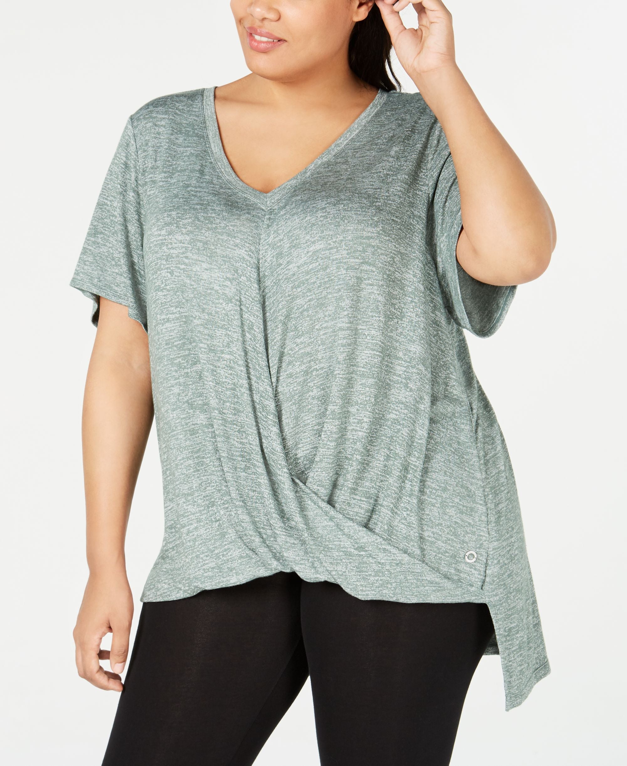 Calvin Klein Performance Plus Size Draped Top