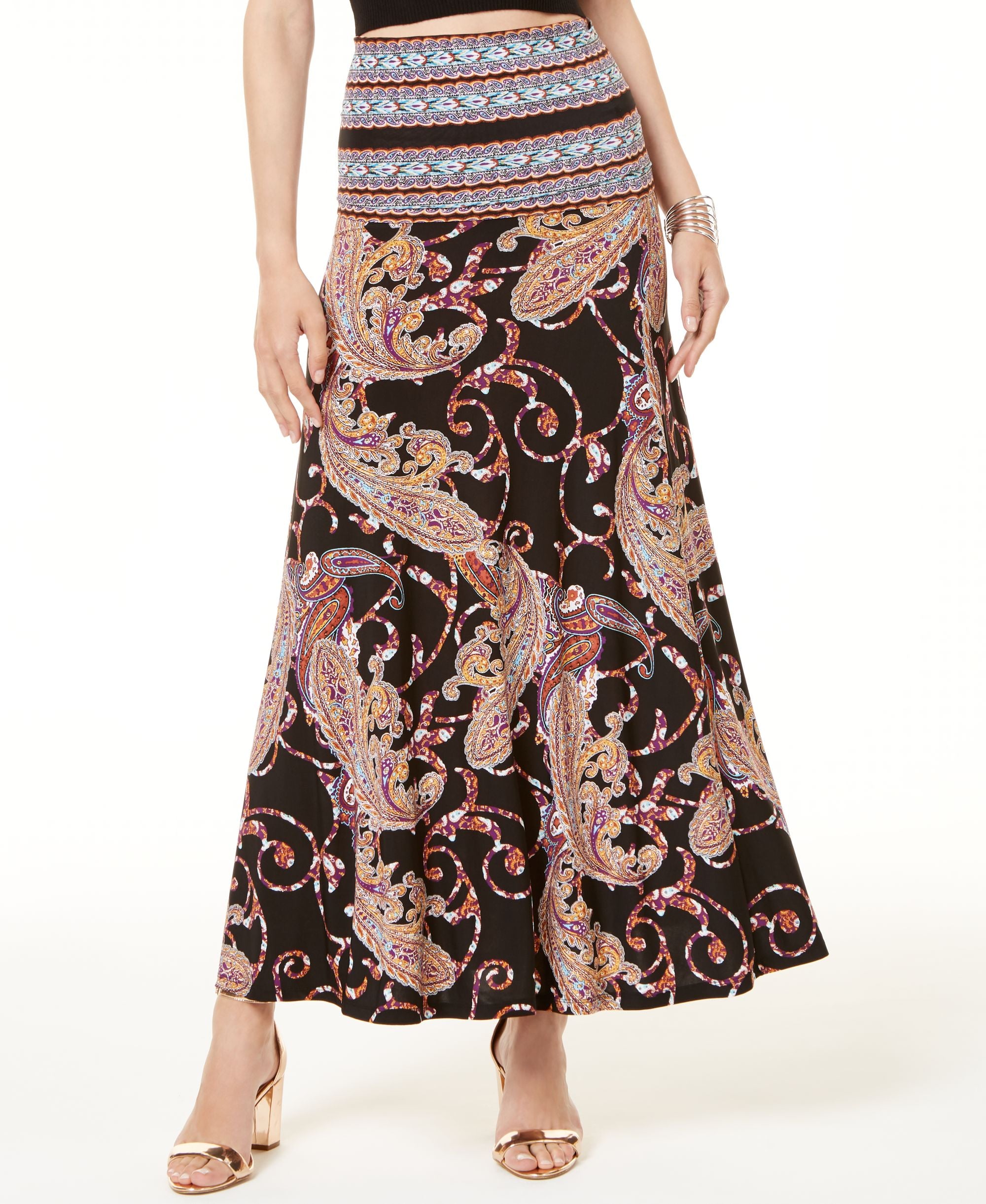 Printed Convertible Maxi Skirt