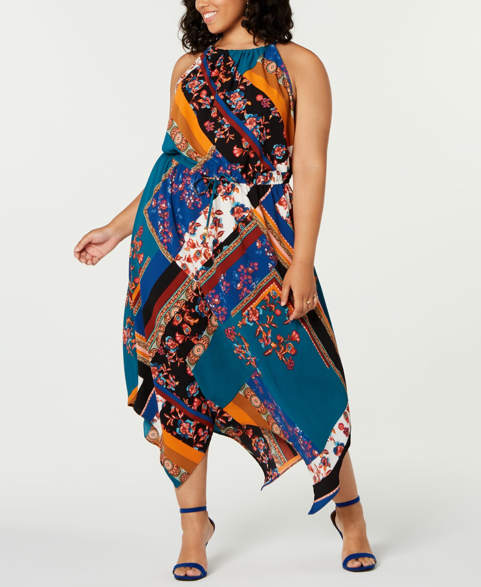 Fishbowl Trendy Plus Size Halter Maxi Dress