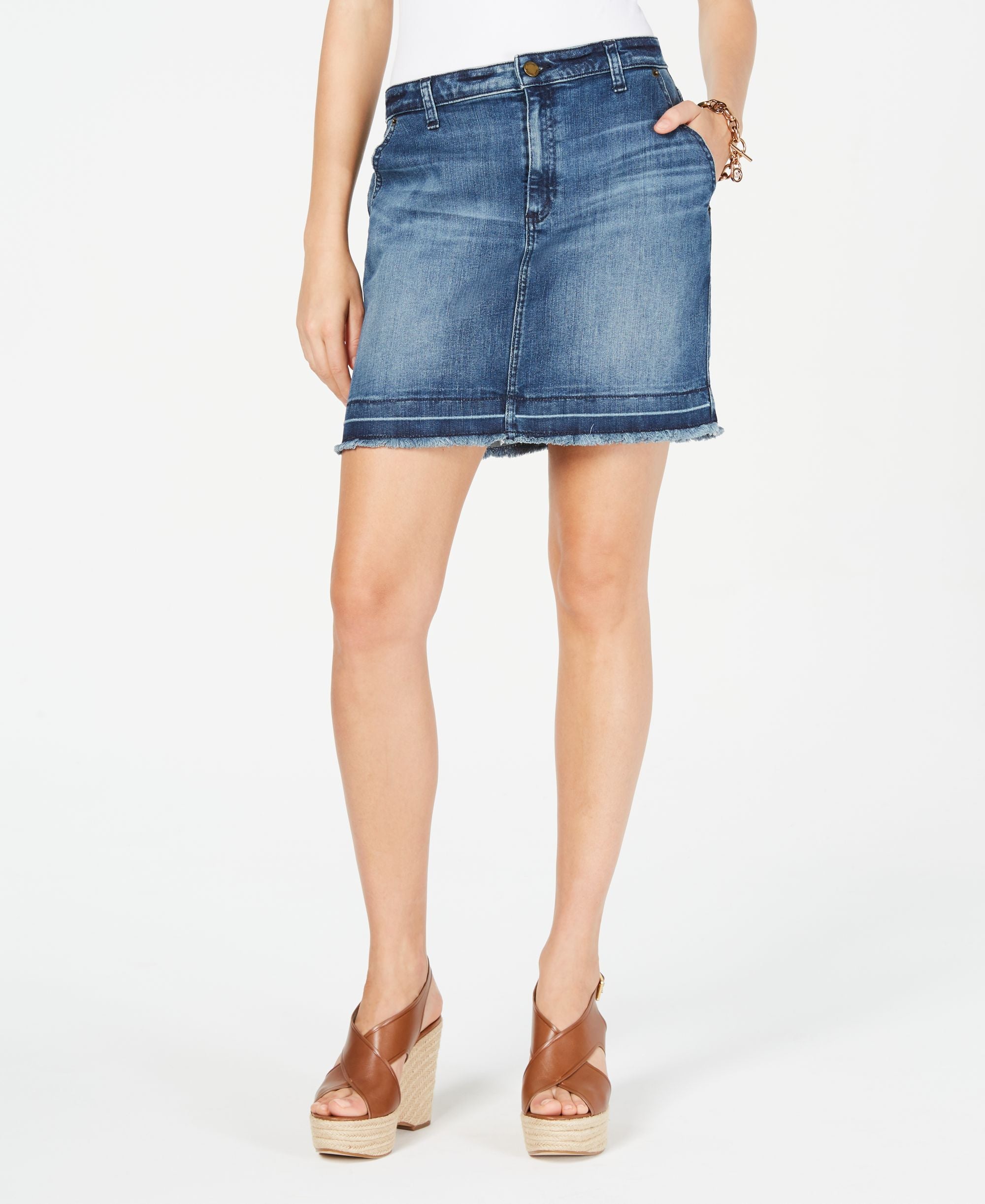 Michael Michael Kors Denim Cargo Skirt