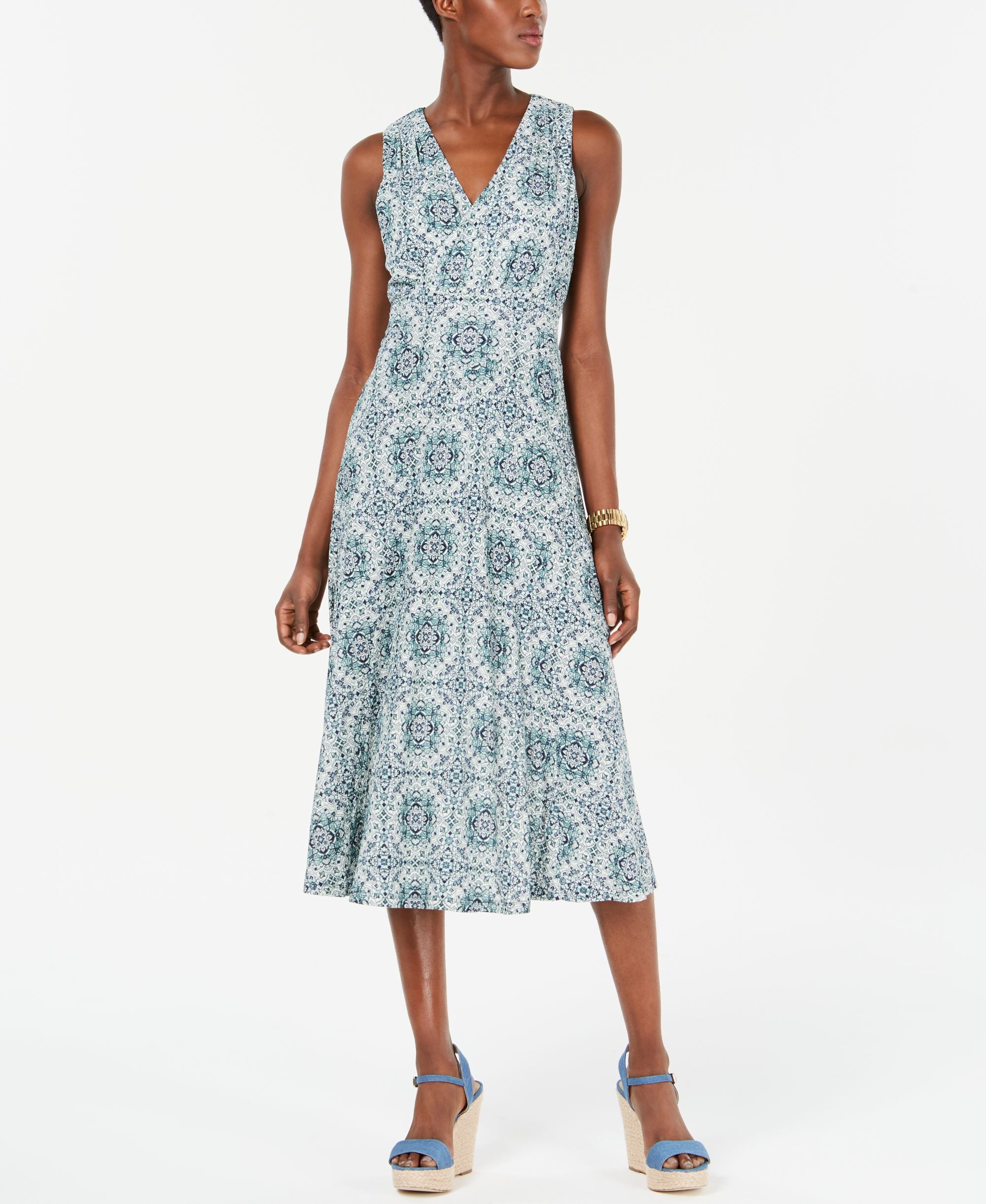Printed Midi Dress