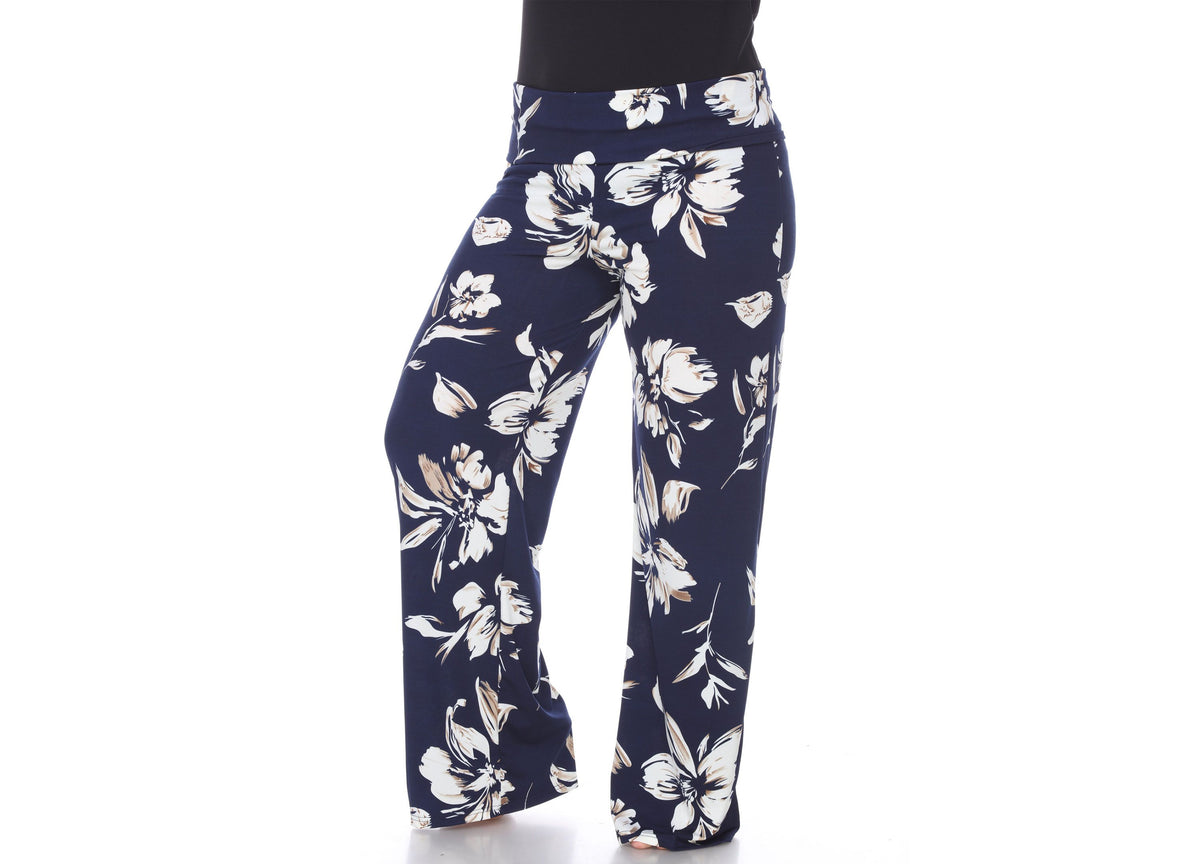 Plus Size Floral Wide Leg Palazzo Pants