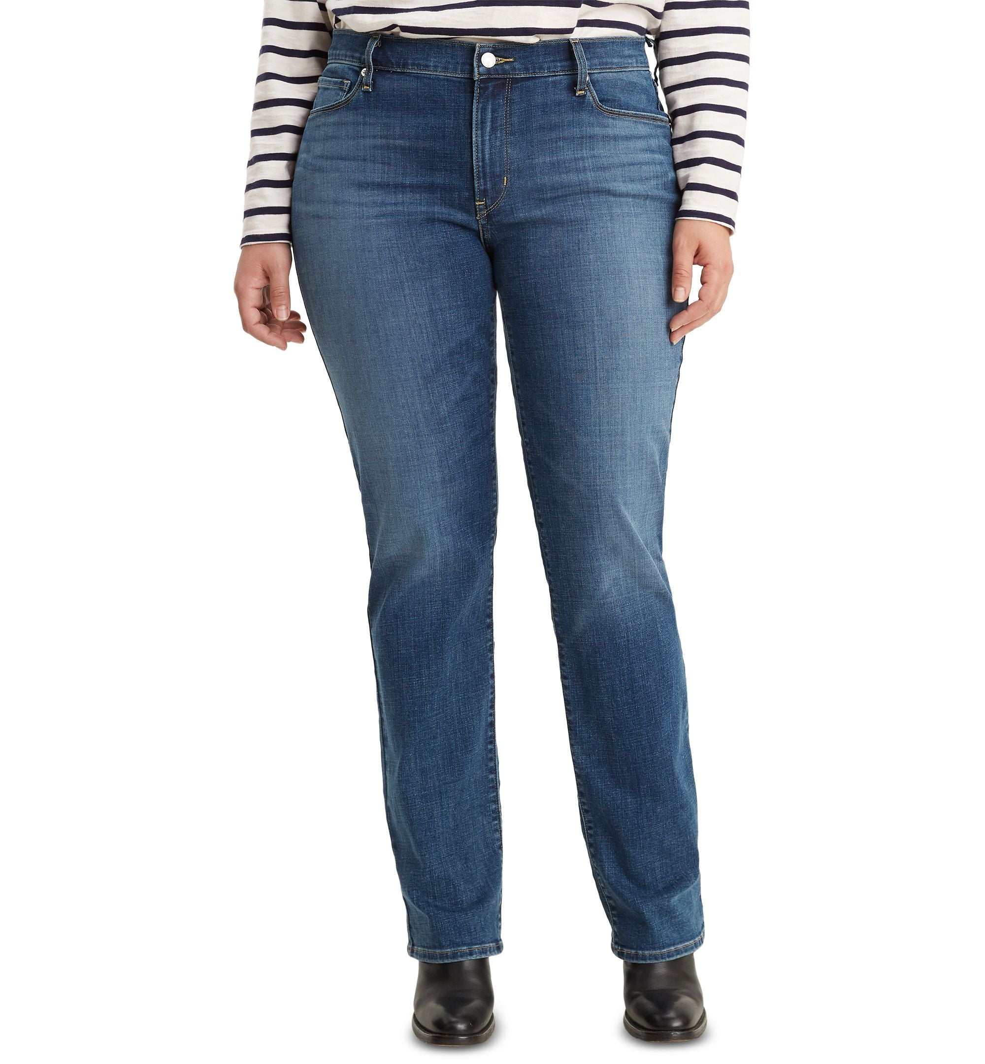 Trendy Plus Size Classic Straight Leg Jeans
