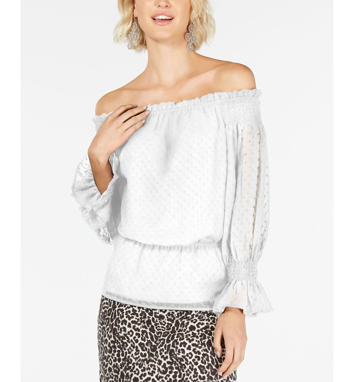 Textured Off The Shoulder Top