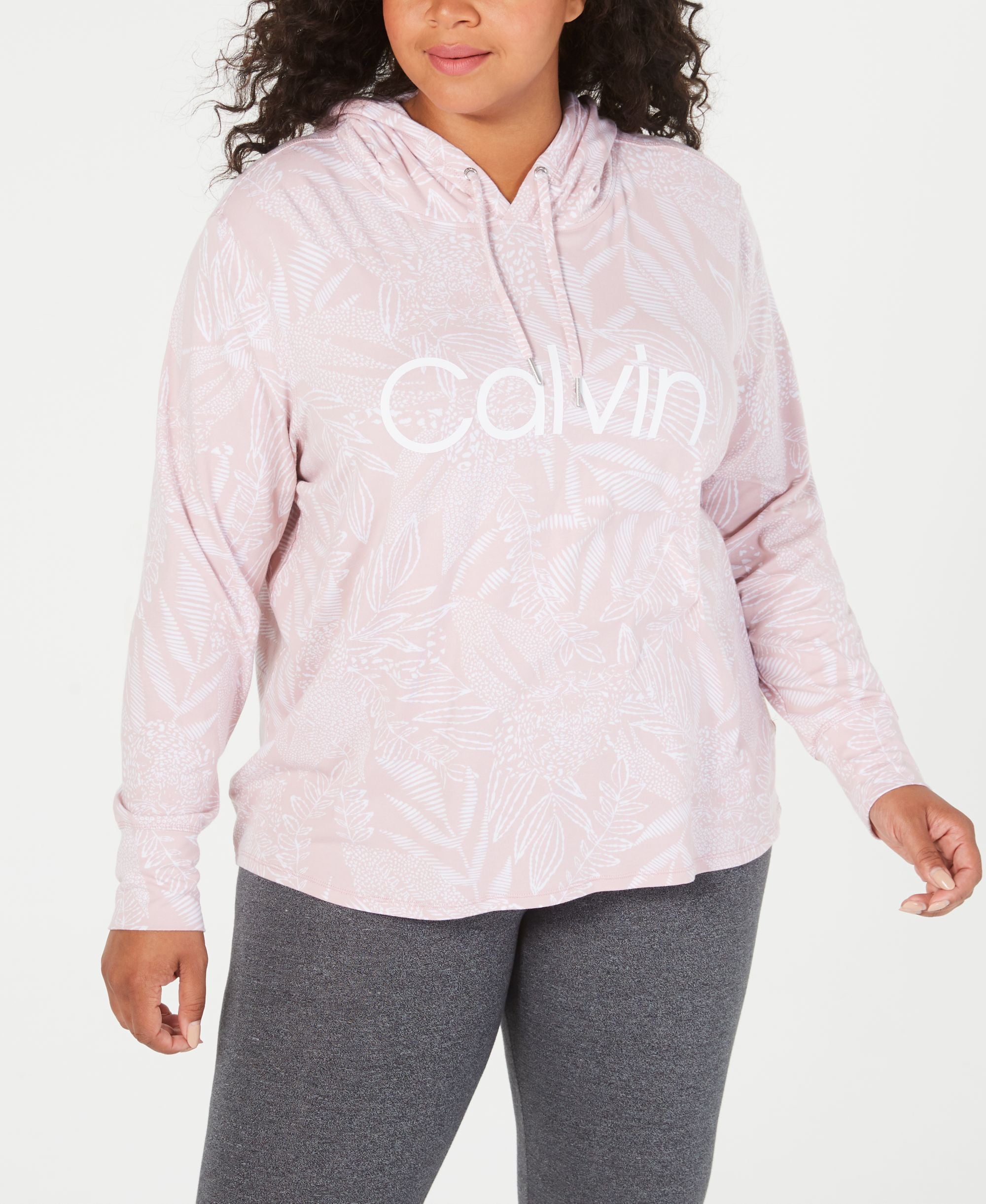 Calvin Klein Plus Size Printed Active Hoodie