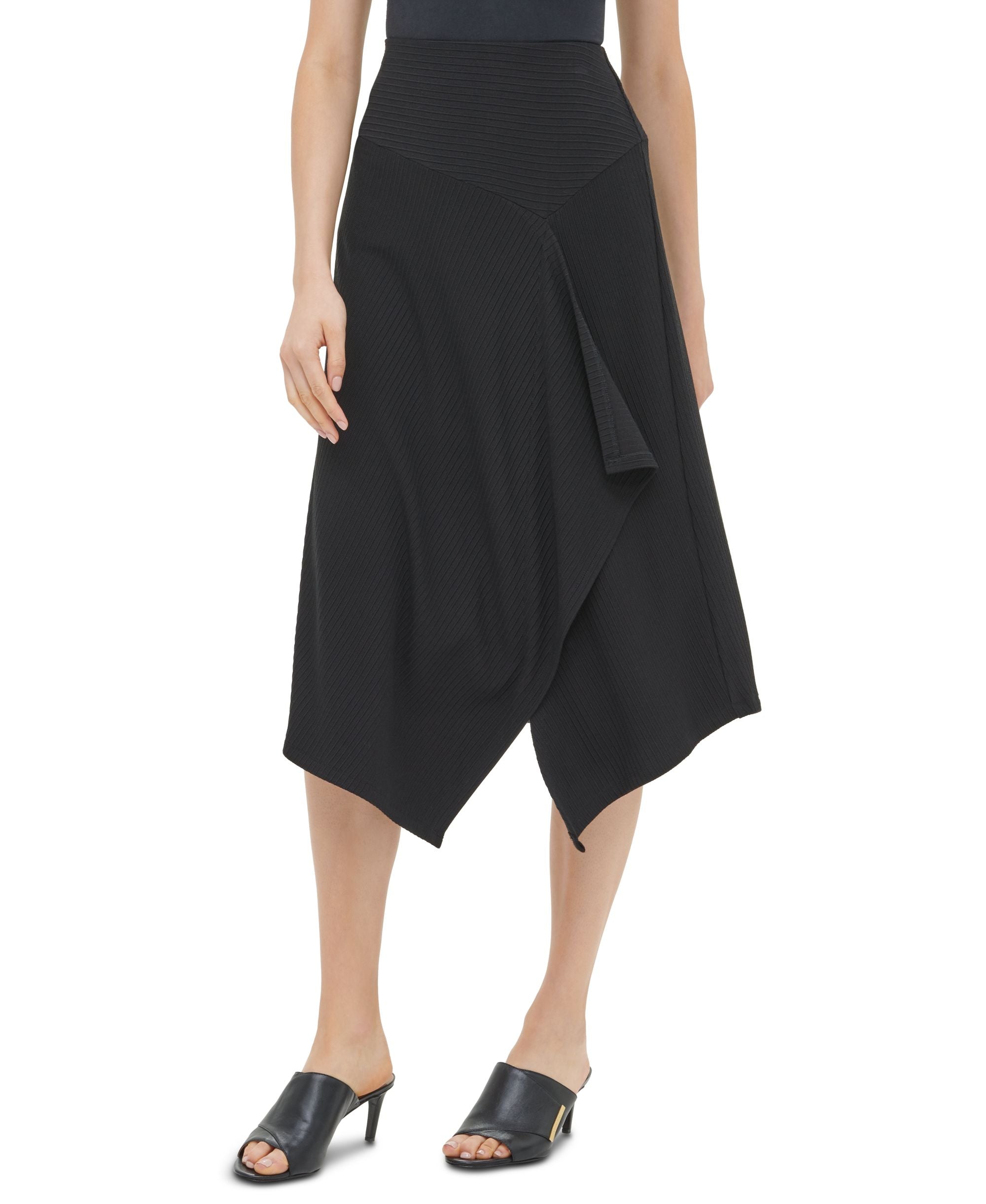 Calvin Klein Textured Asymmetrical Skirt
