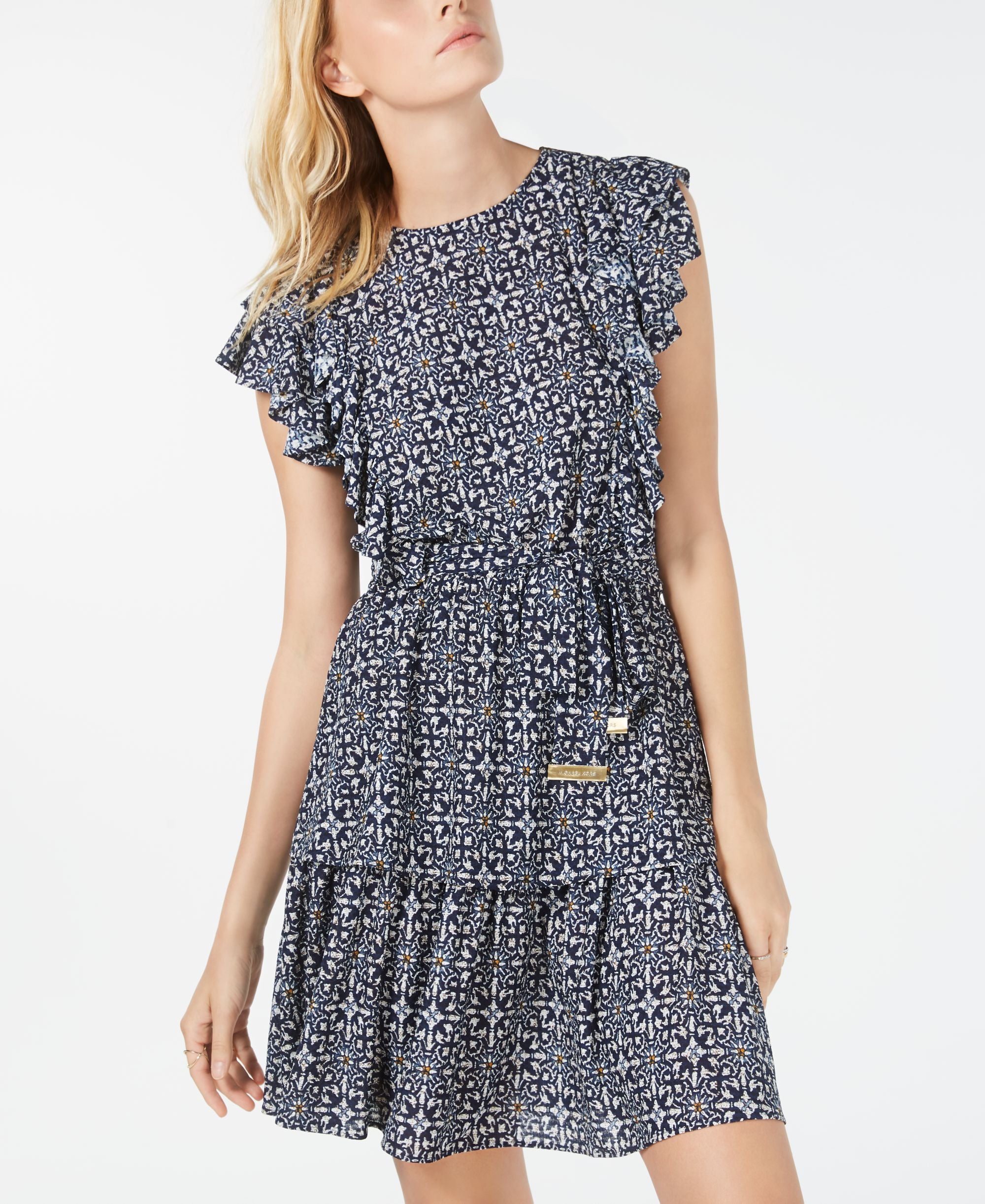 Michael Michael Kors Ruffled Tiered Dress Sizes