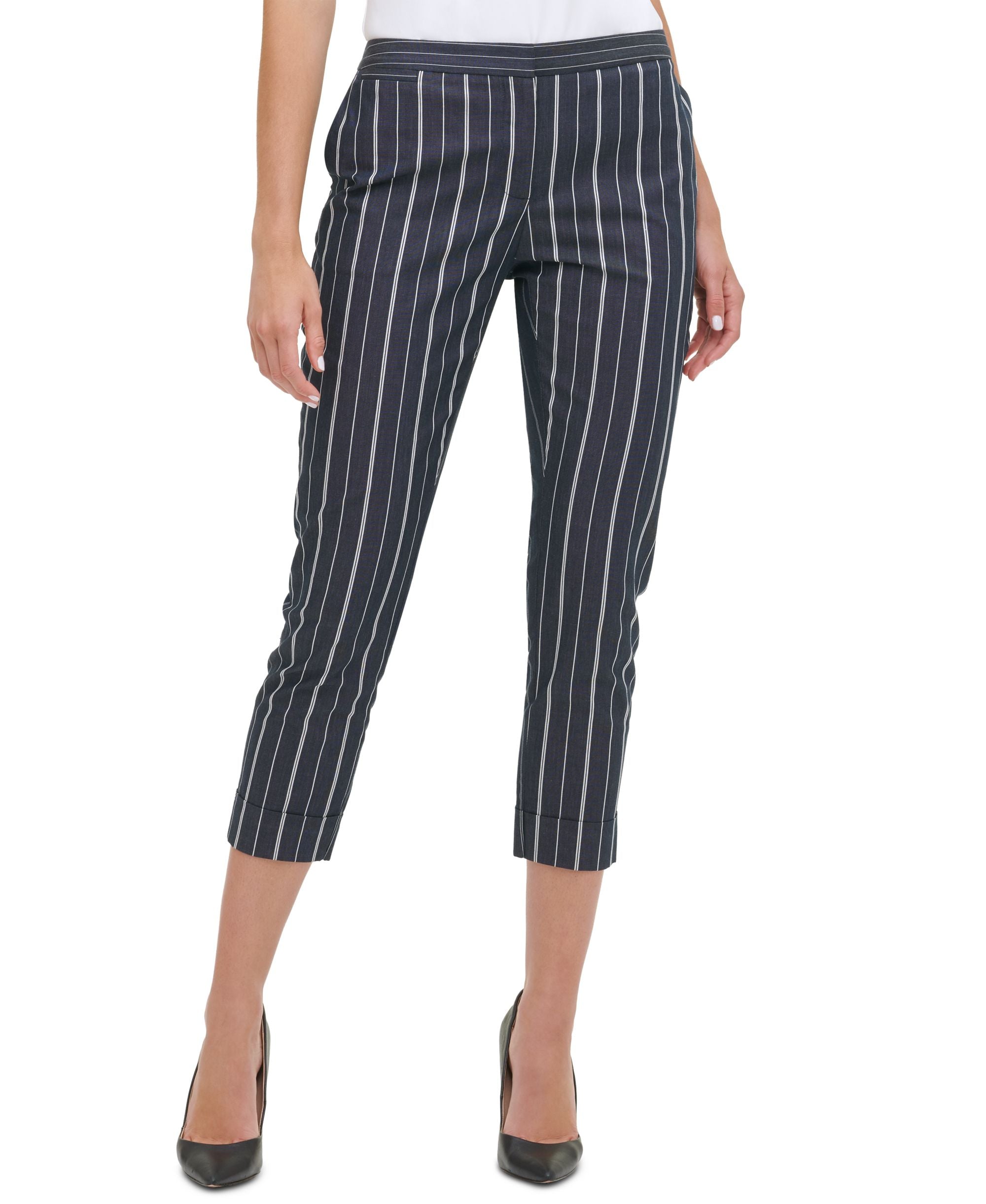 Tommy Hilfiger Striped Cropped Pants