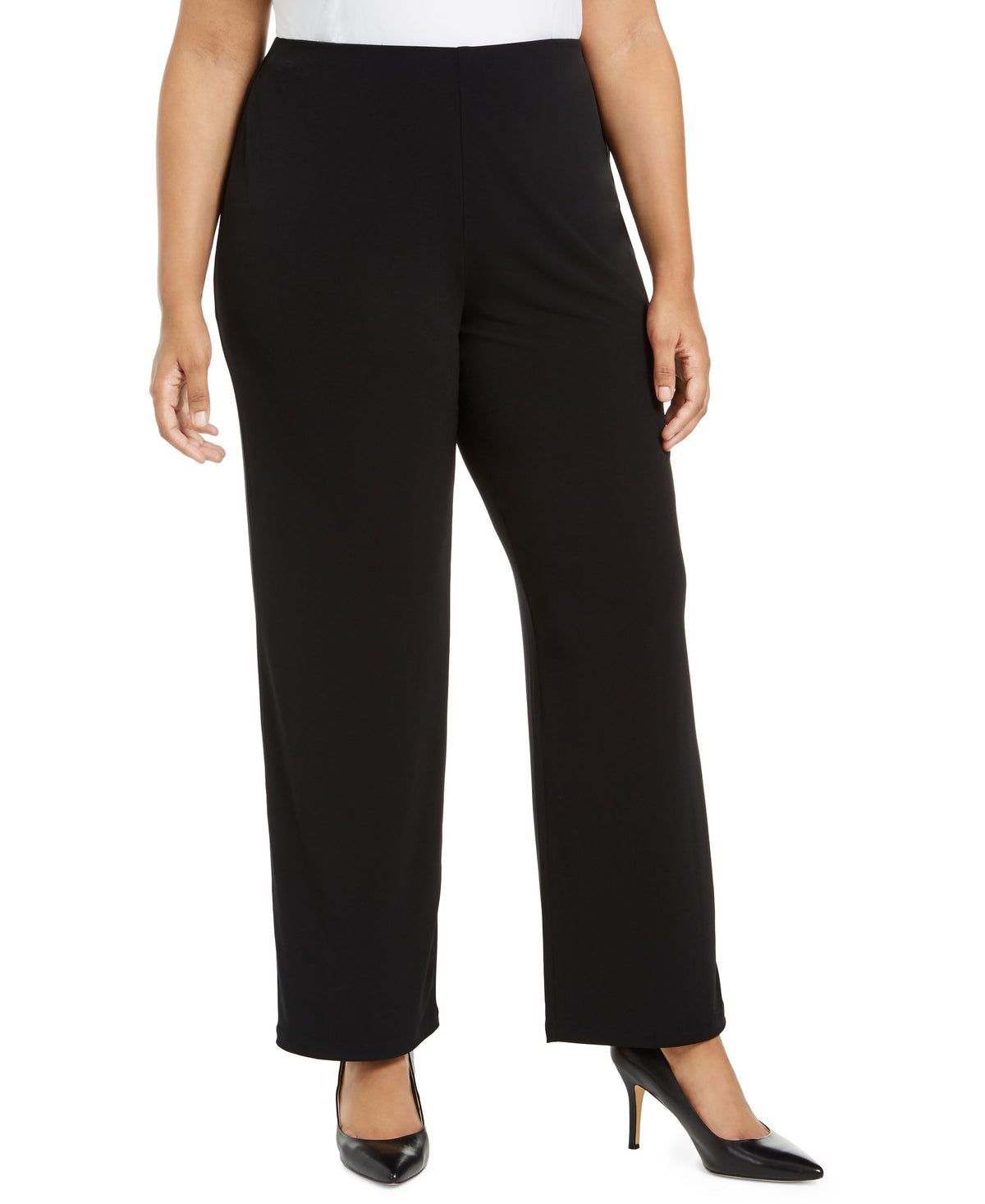 Alfani Plus Size Knit Wide Leg Pant