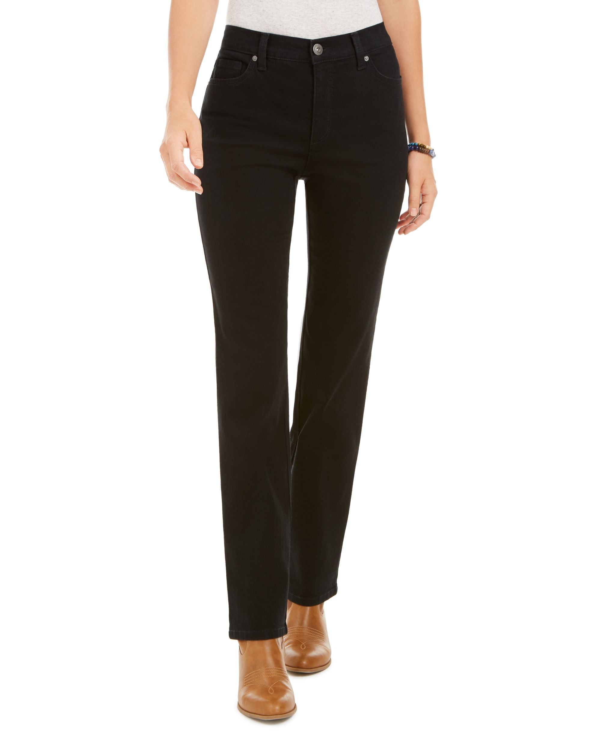 Style & Co Petite High Rise Straight Leg Jeans