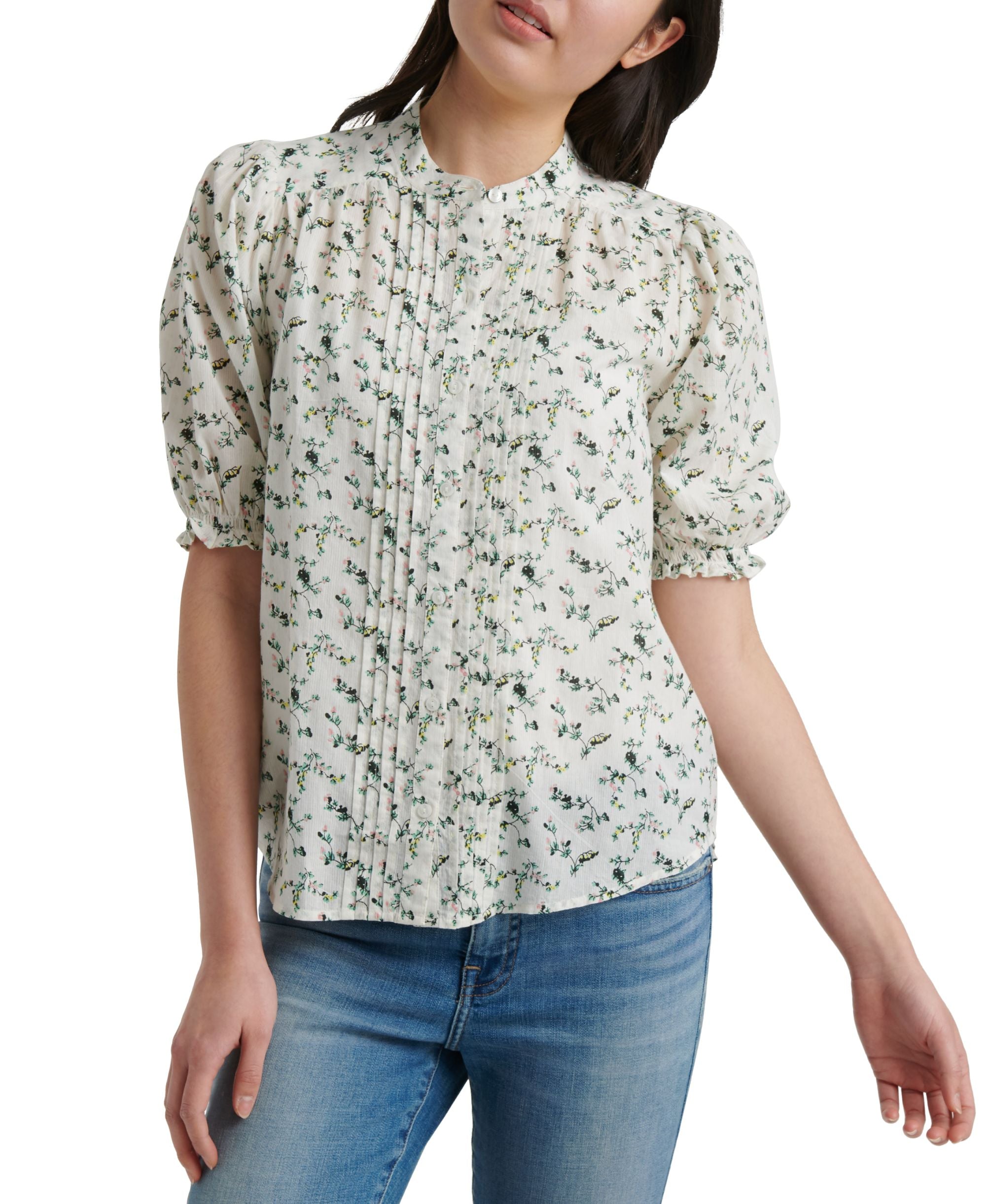 Lucky Brand Dakota Ruffle Sleeve Top