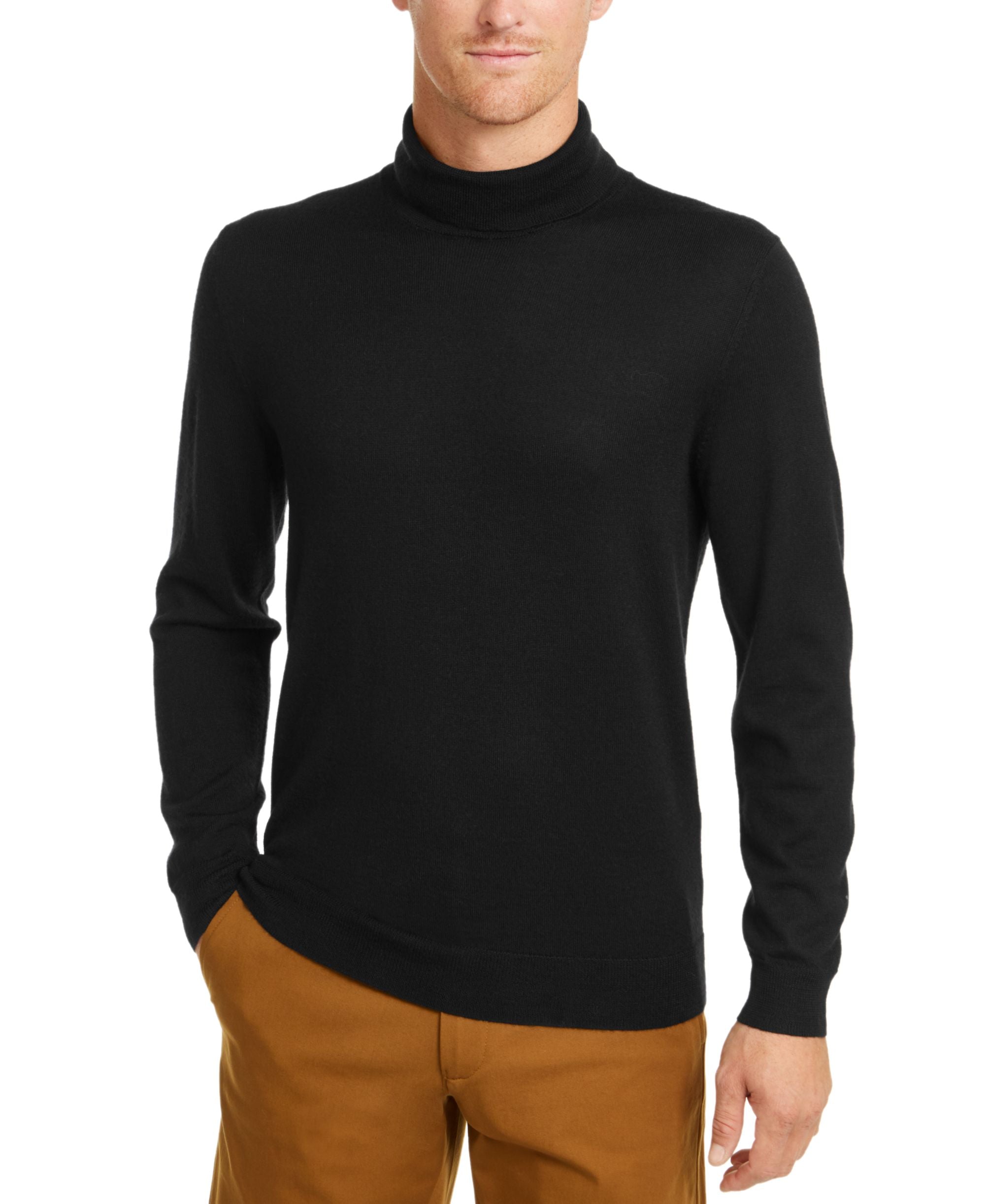 Men's Merino Wool Blend Turtleneck Sweater
