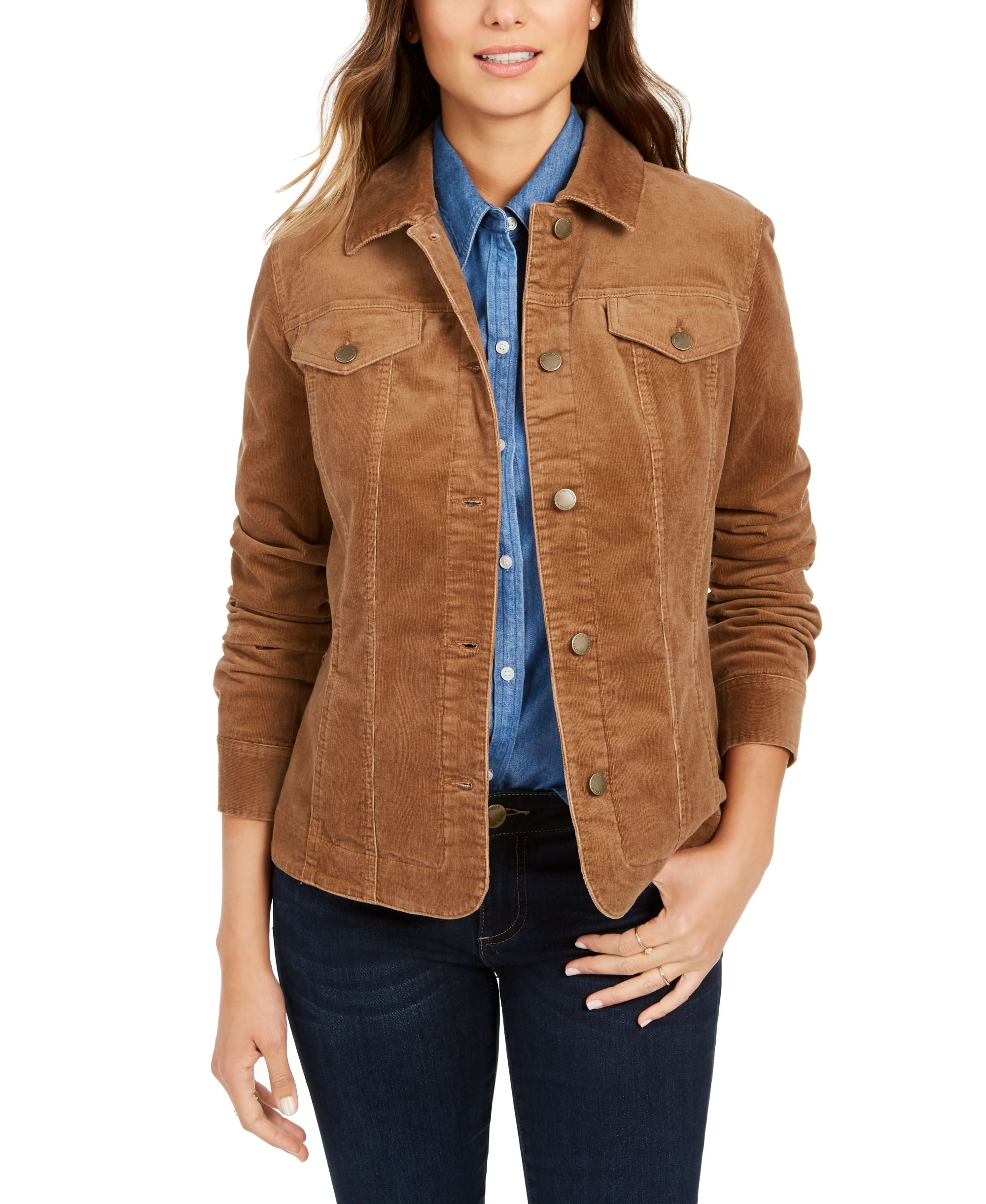 Charter Club Corduroy Button Down Jacket