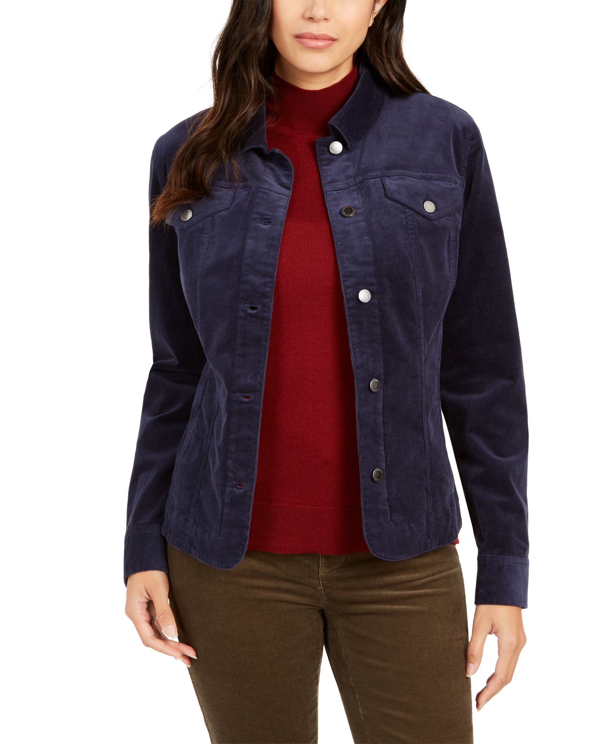 Charter Club Corduroy Button Down Jacket