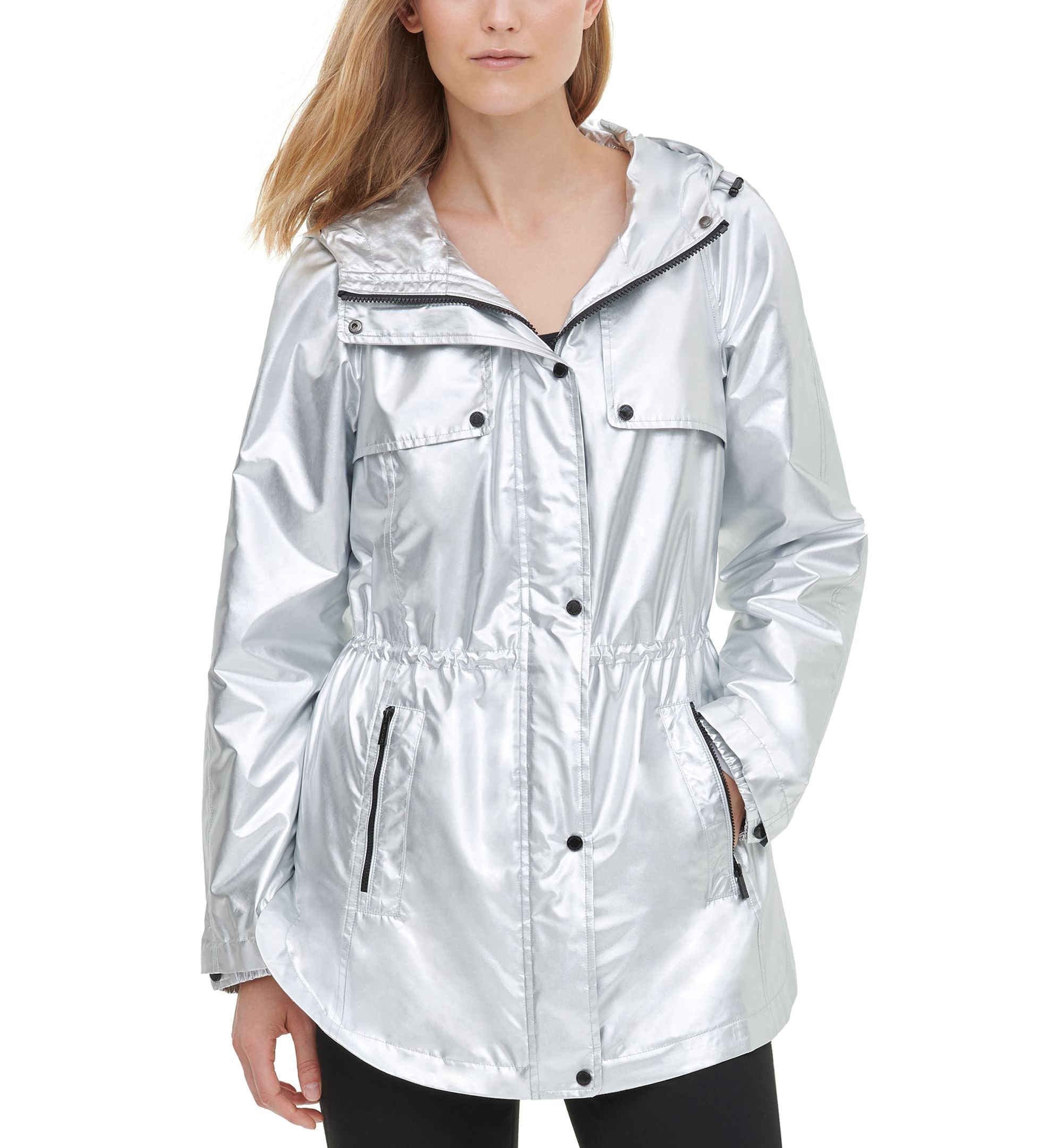 Calvin Klein Metallic Hooded Anorak Jacket