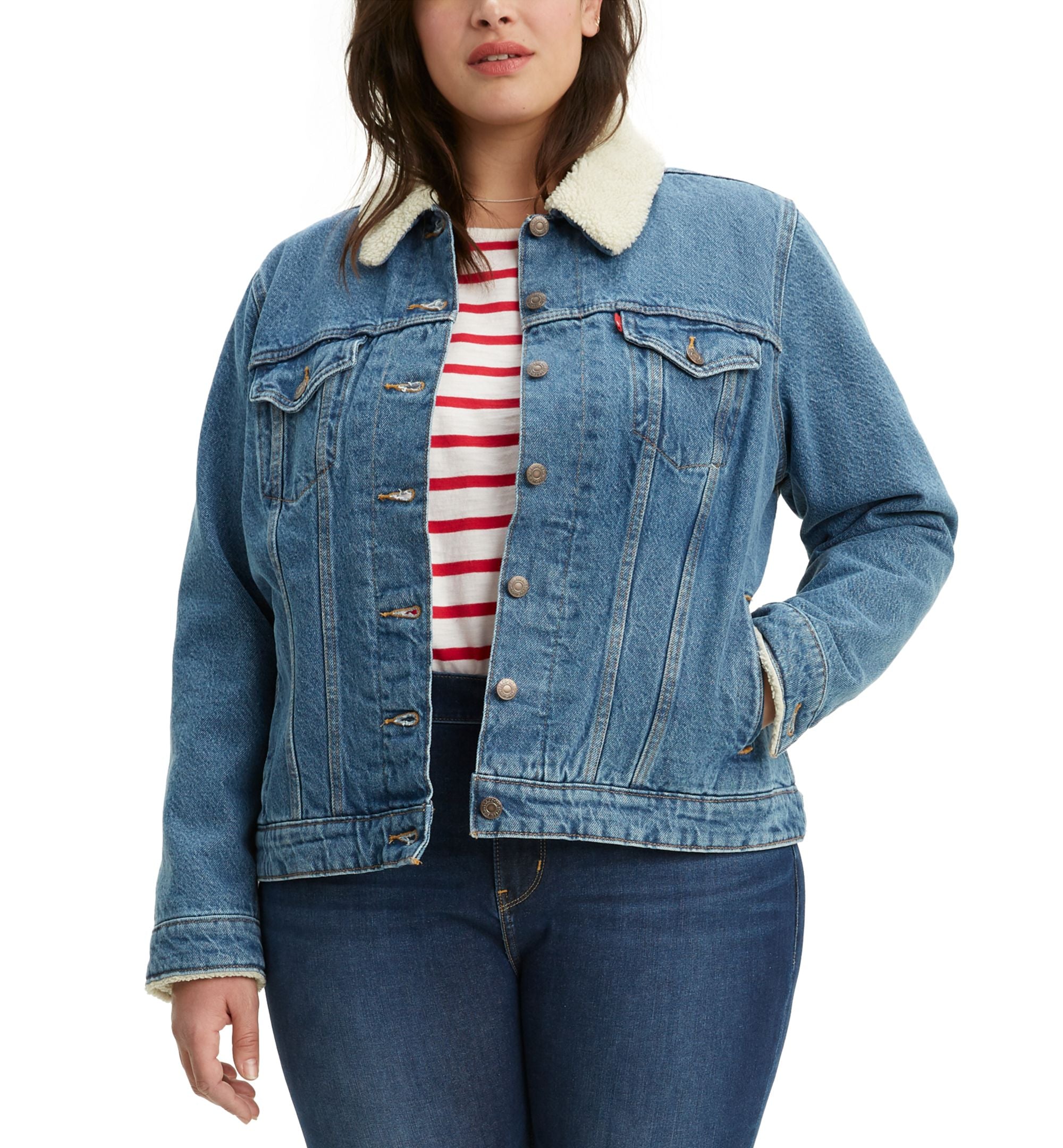 Levi's Plus Size Fleece-Lined Denim Jacket