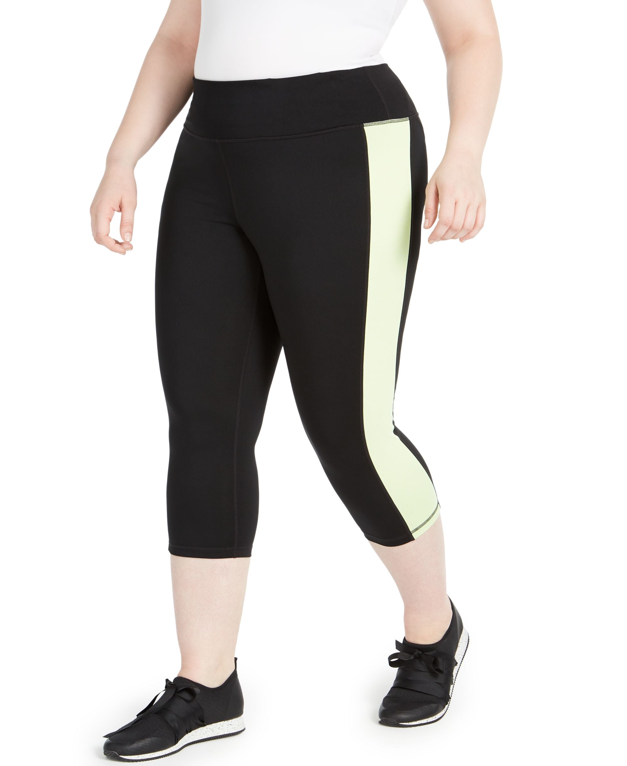 ID Ideology Plus Size Colorblocked Capri Leggings