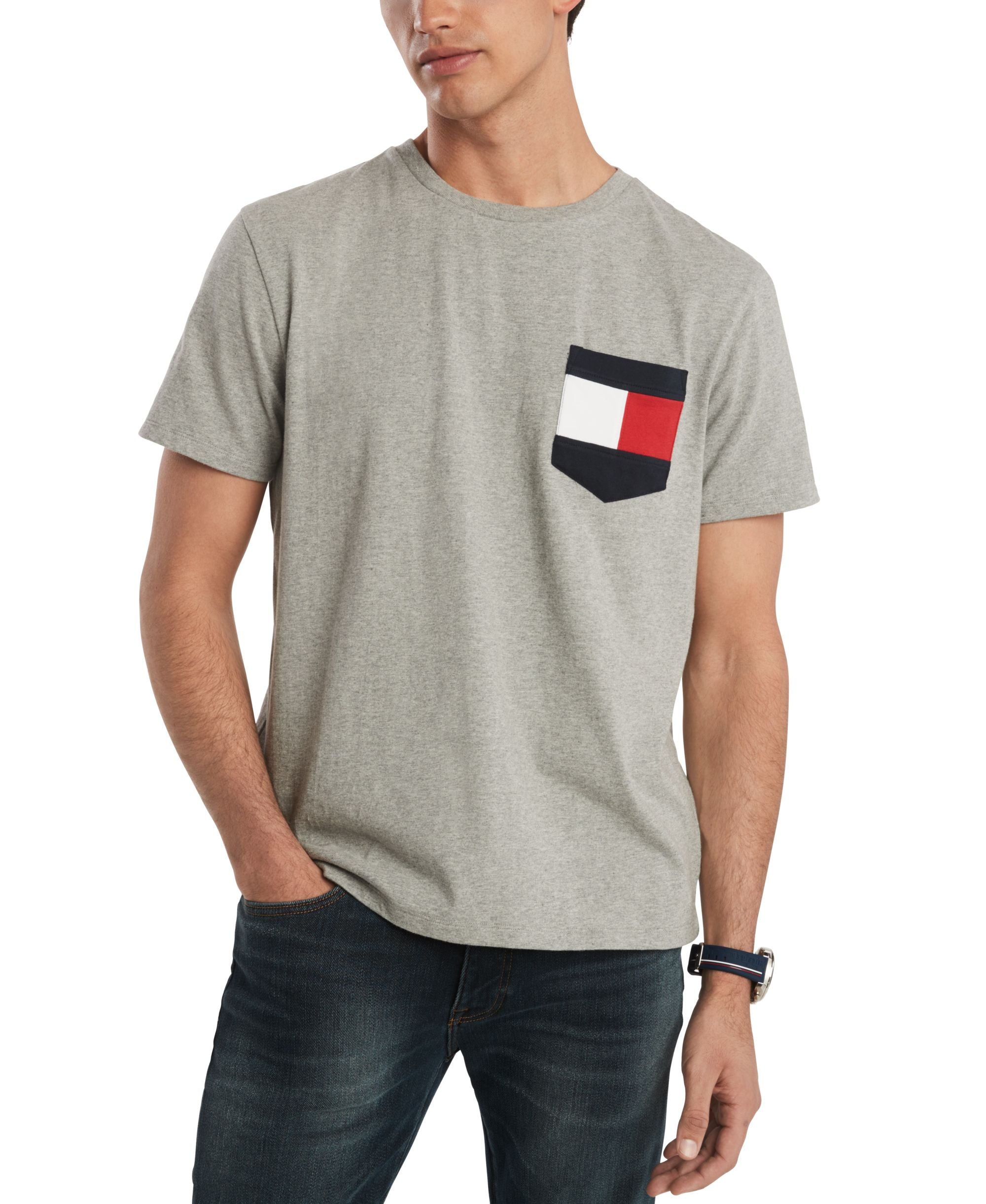Tommy Hilfiger Mens Casey Logo Pocket T-Shirt