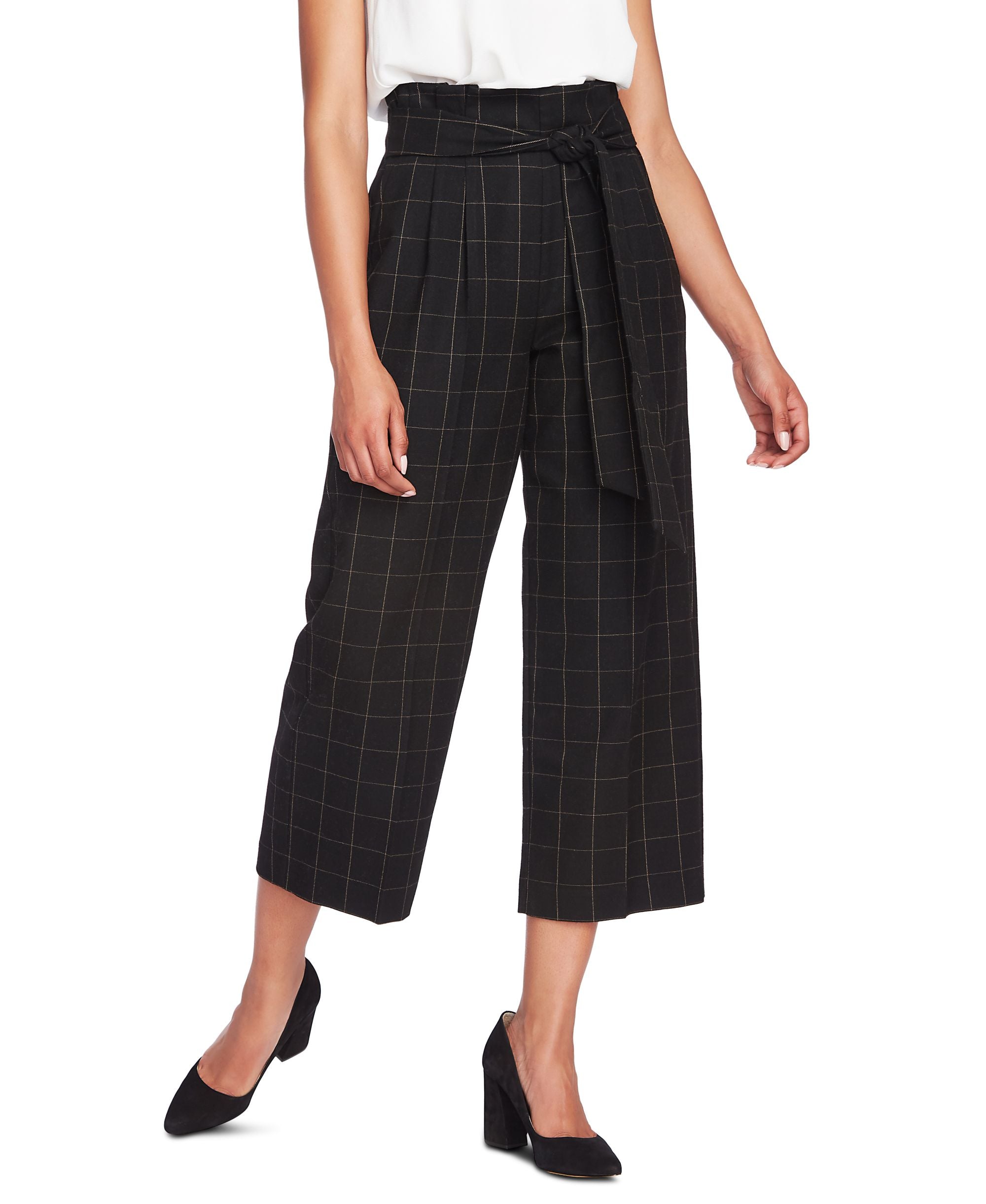 Starstruck Tie-Waist Wide-Leg Paperbag Pants